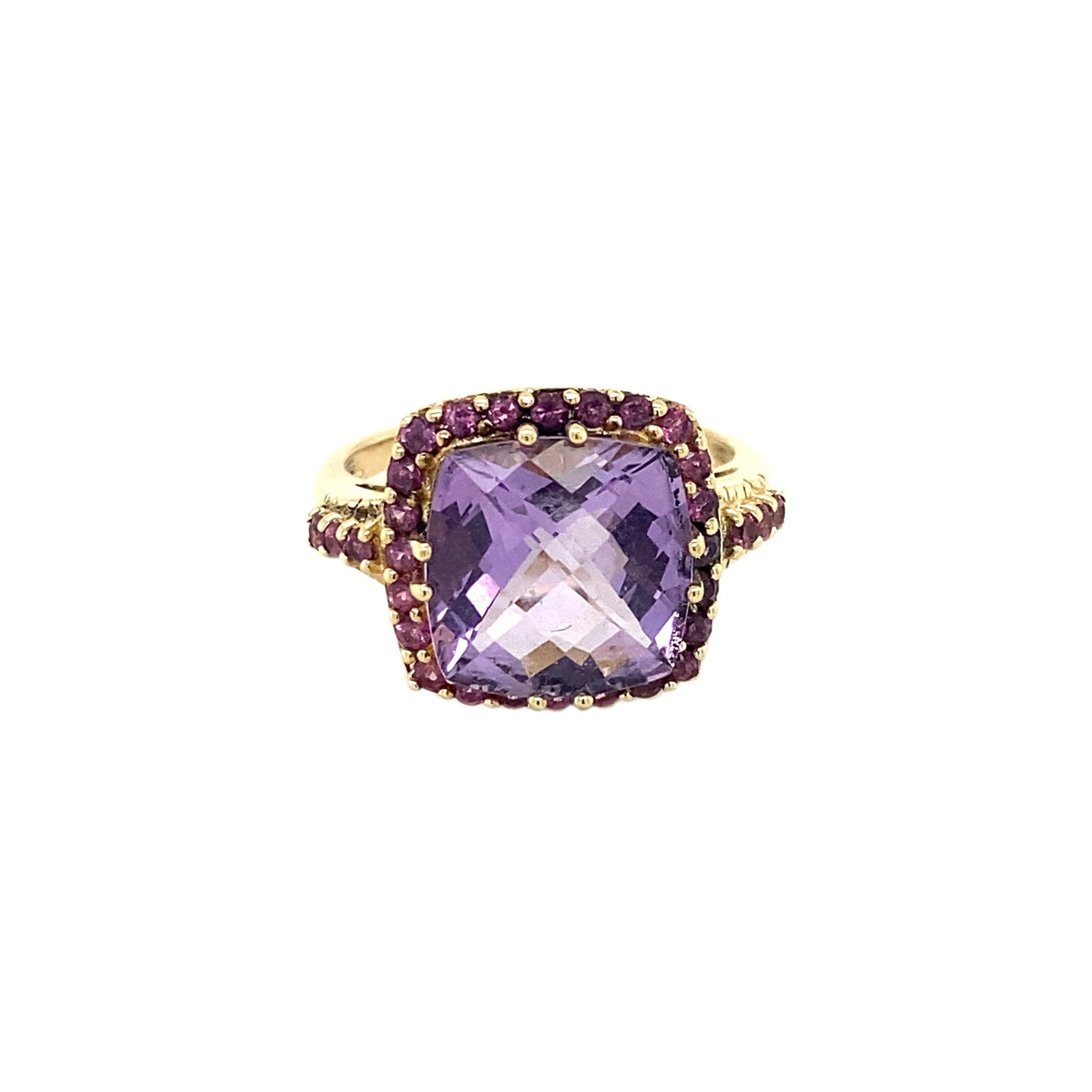 Amethyst ring 9 kt