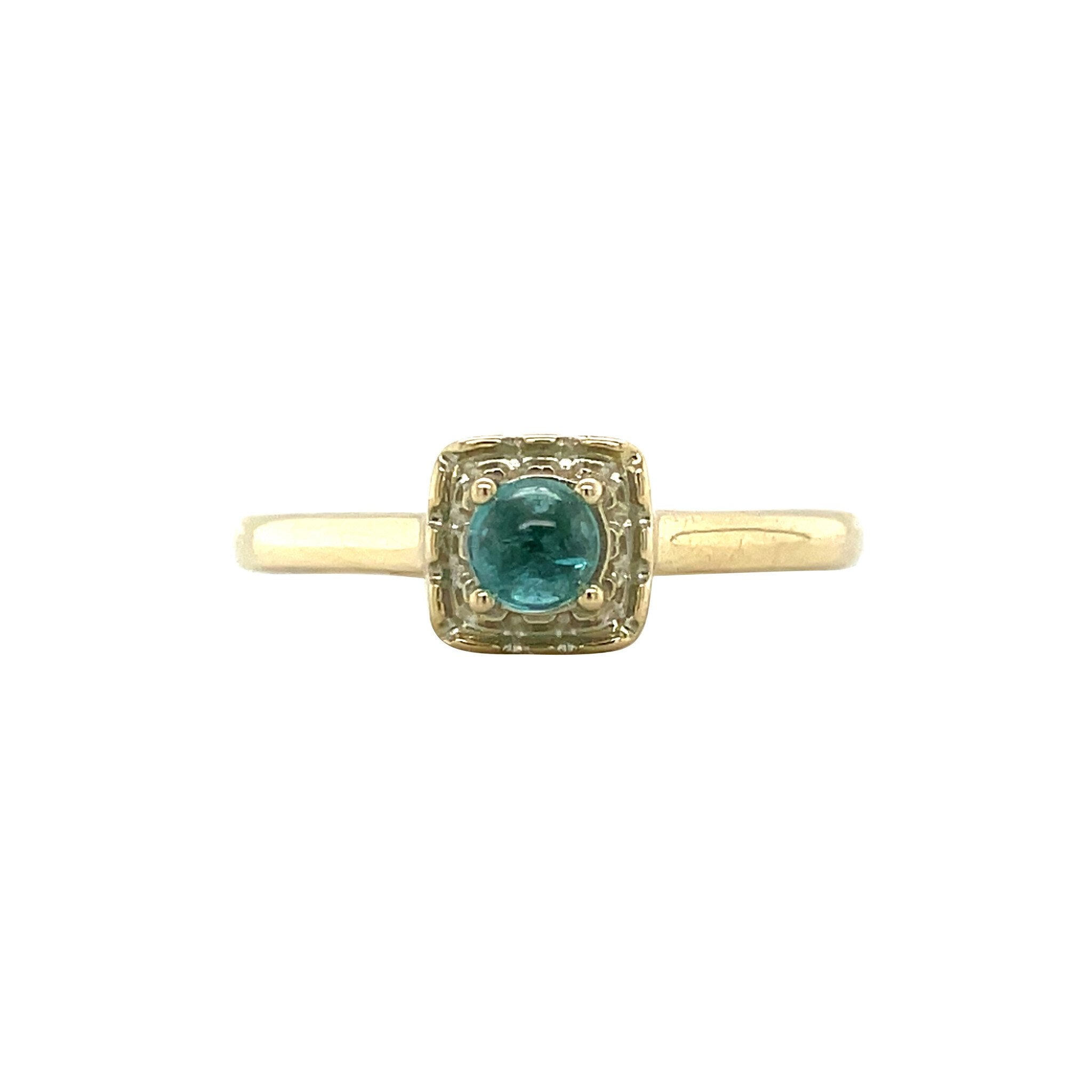 Vintage 14 kt gold ring with tourmaline