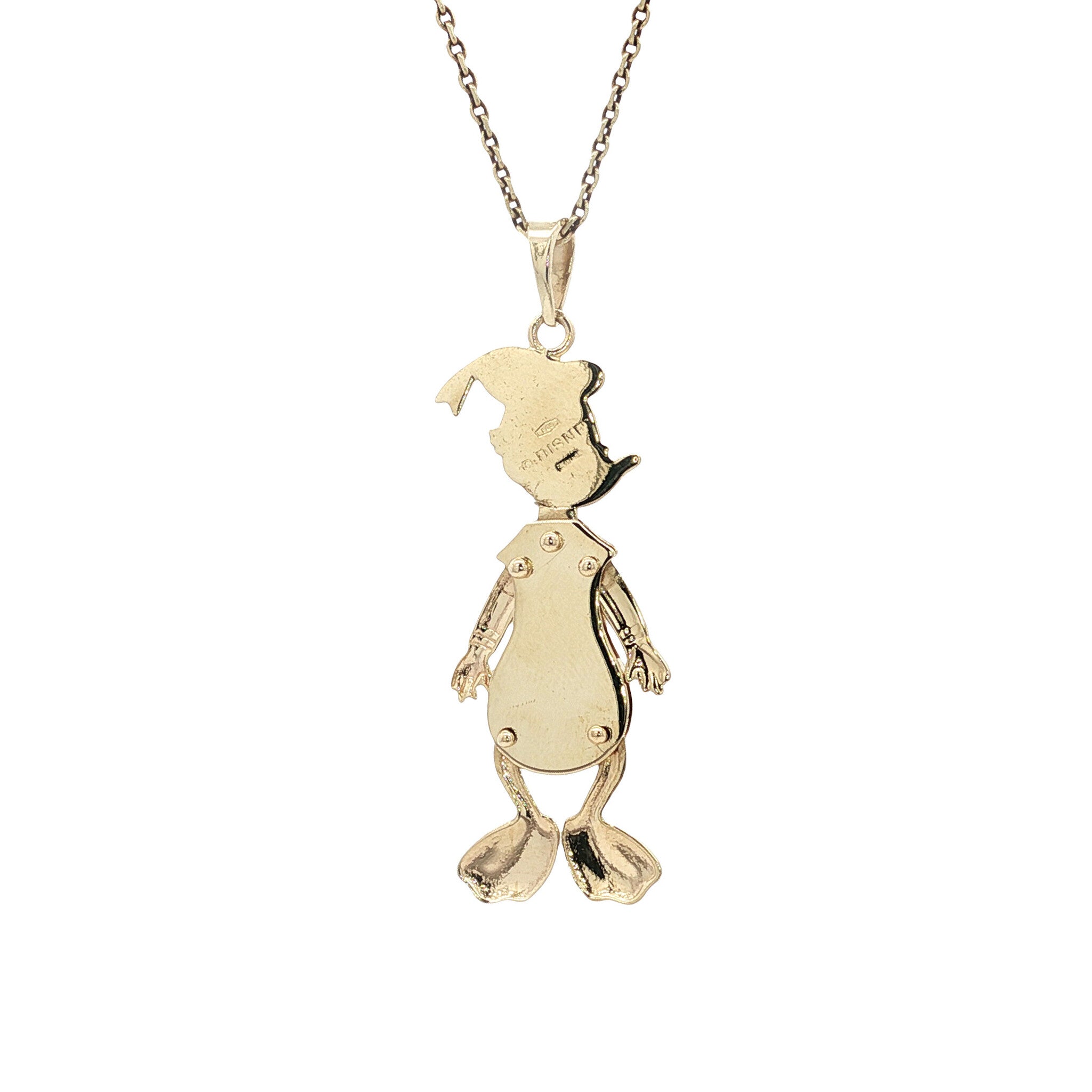 Gouden Vintage Donald Duck hanger 14 kt