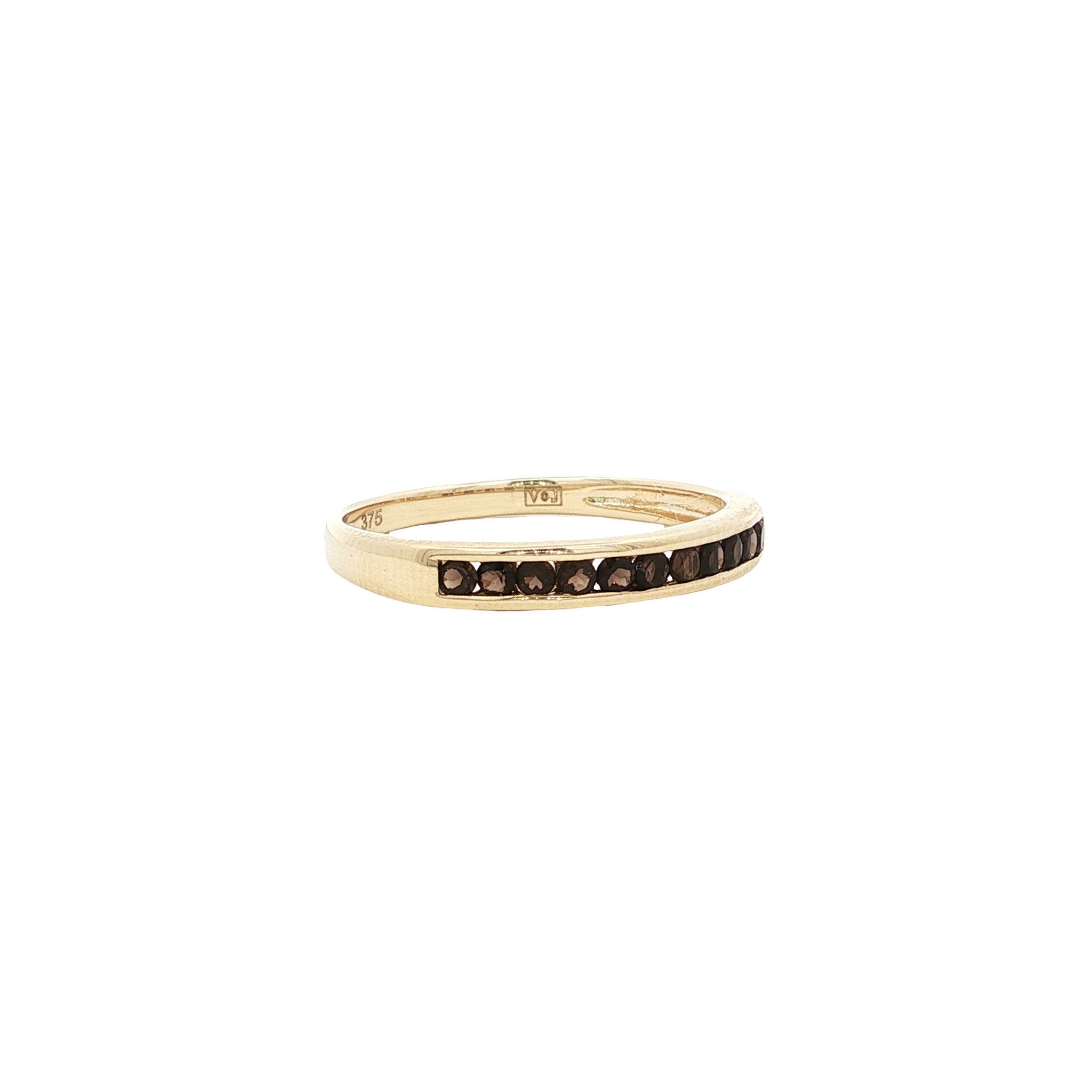 Ring with smoky quartz, 9 kt