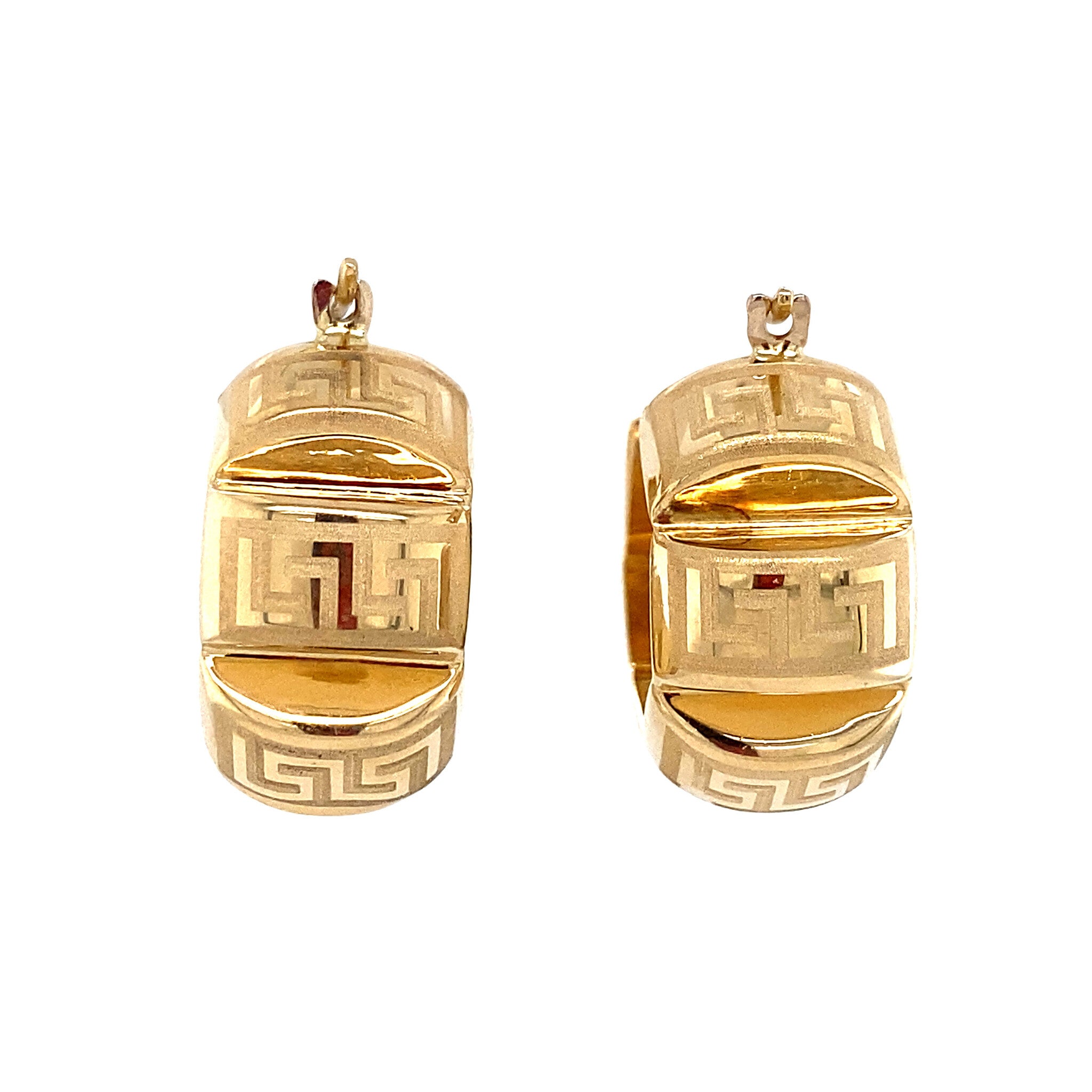 Gouden fantasie oorringen 18 krt