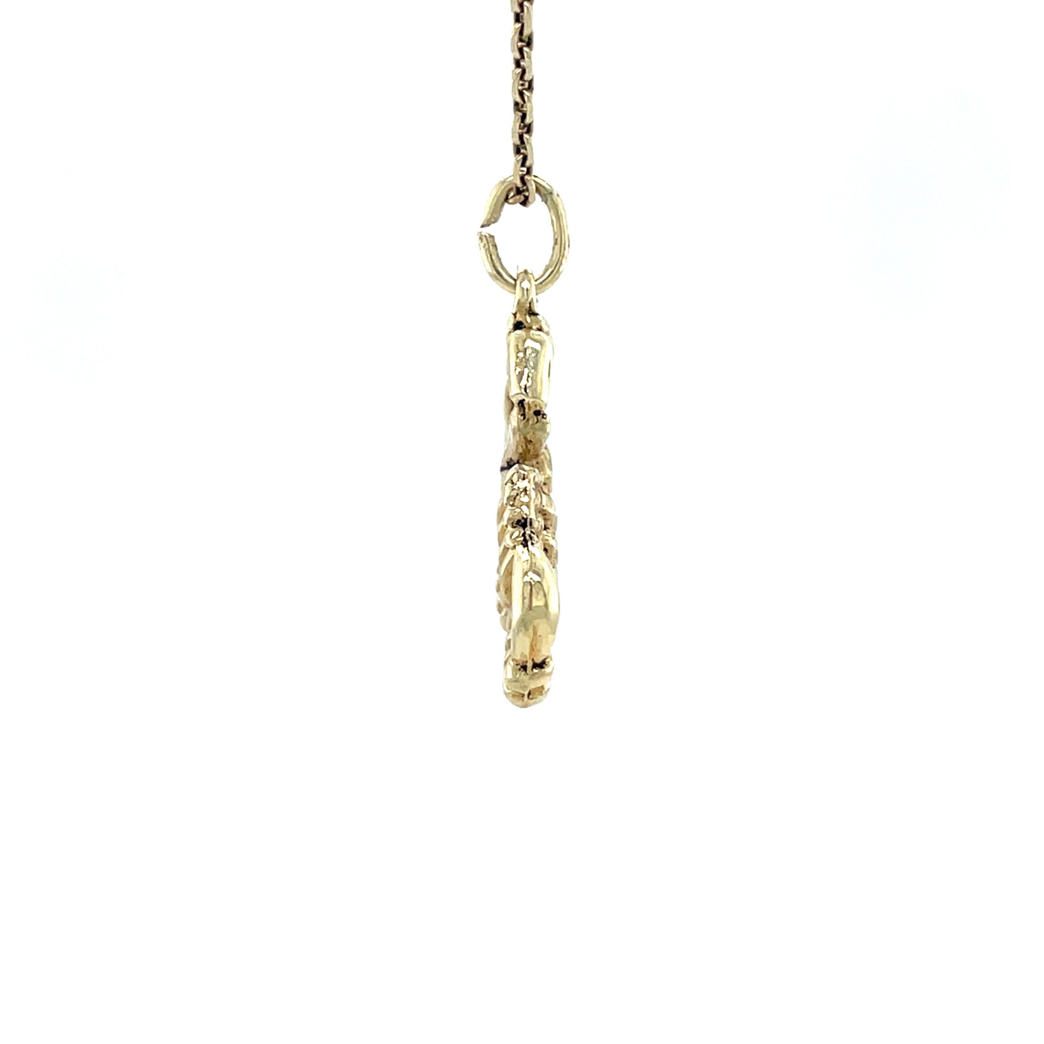 Vintage gold scorpion pendant 14 kt