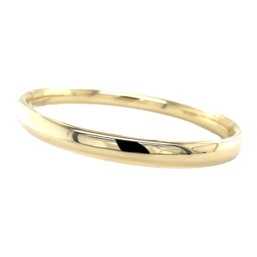 Yellow gold smooth vintage bangle 14 krt