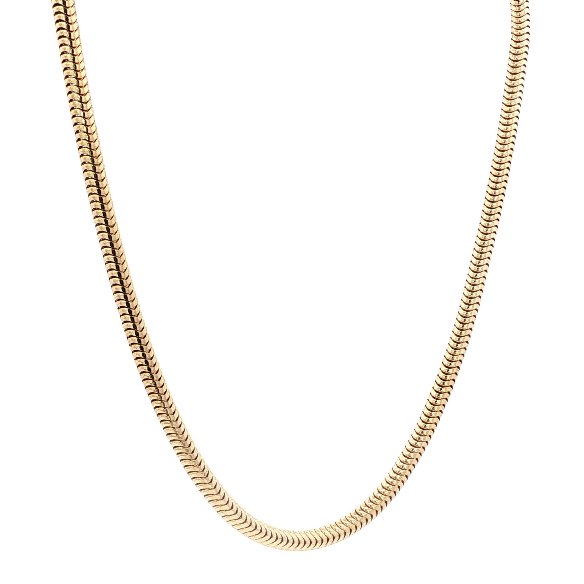 Gold vintage snake necklace 14 kt