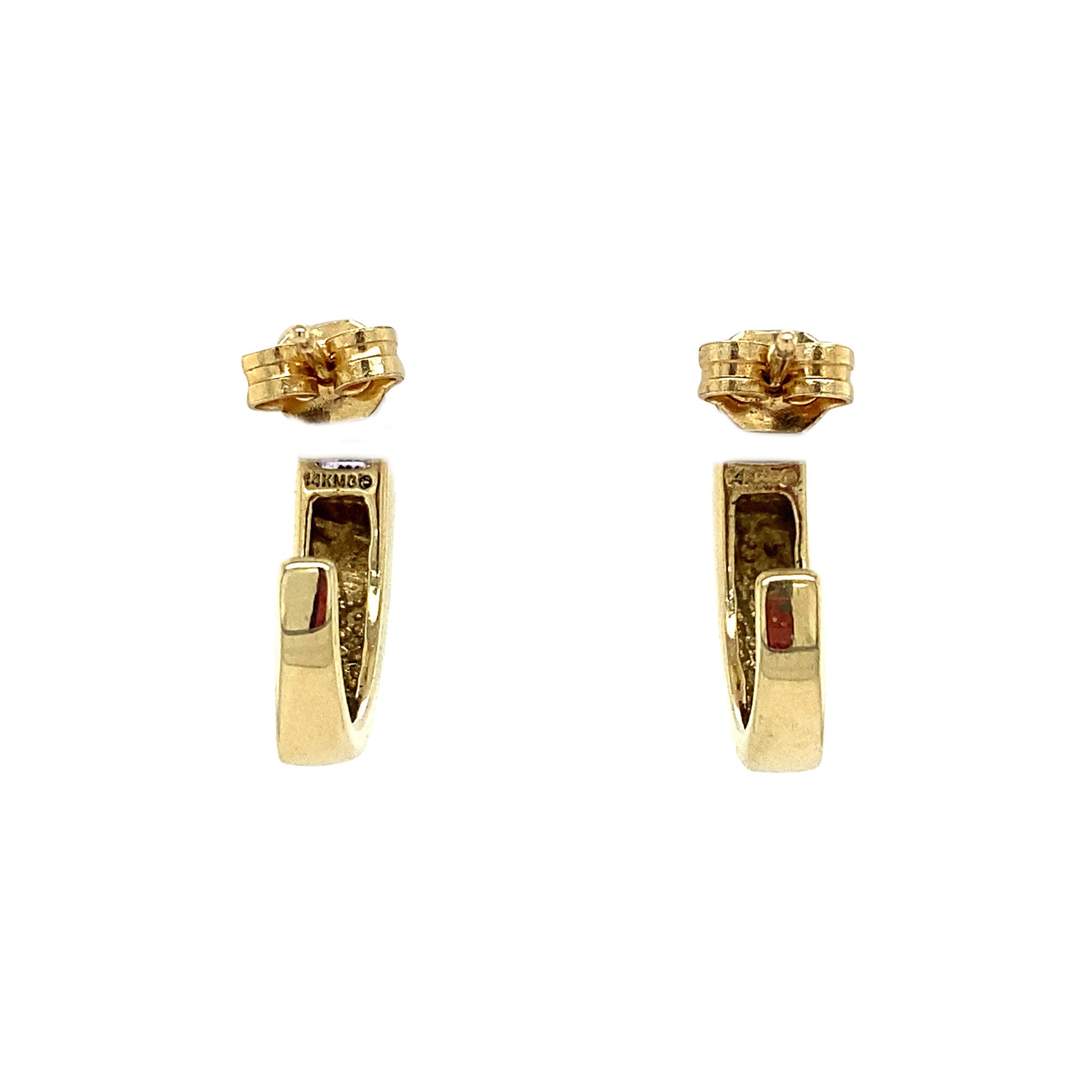 14 kt gold earrings with amethyst