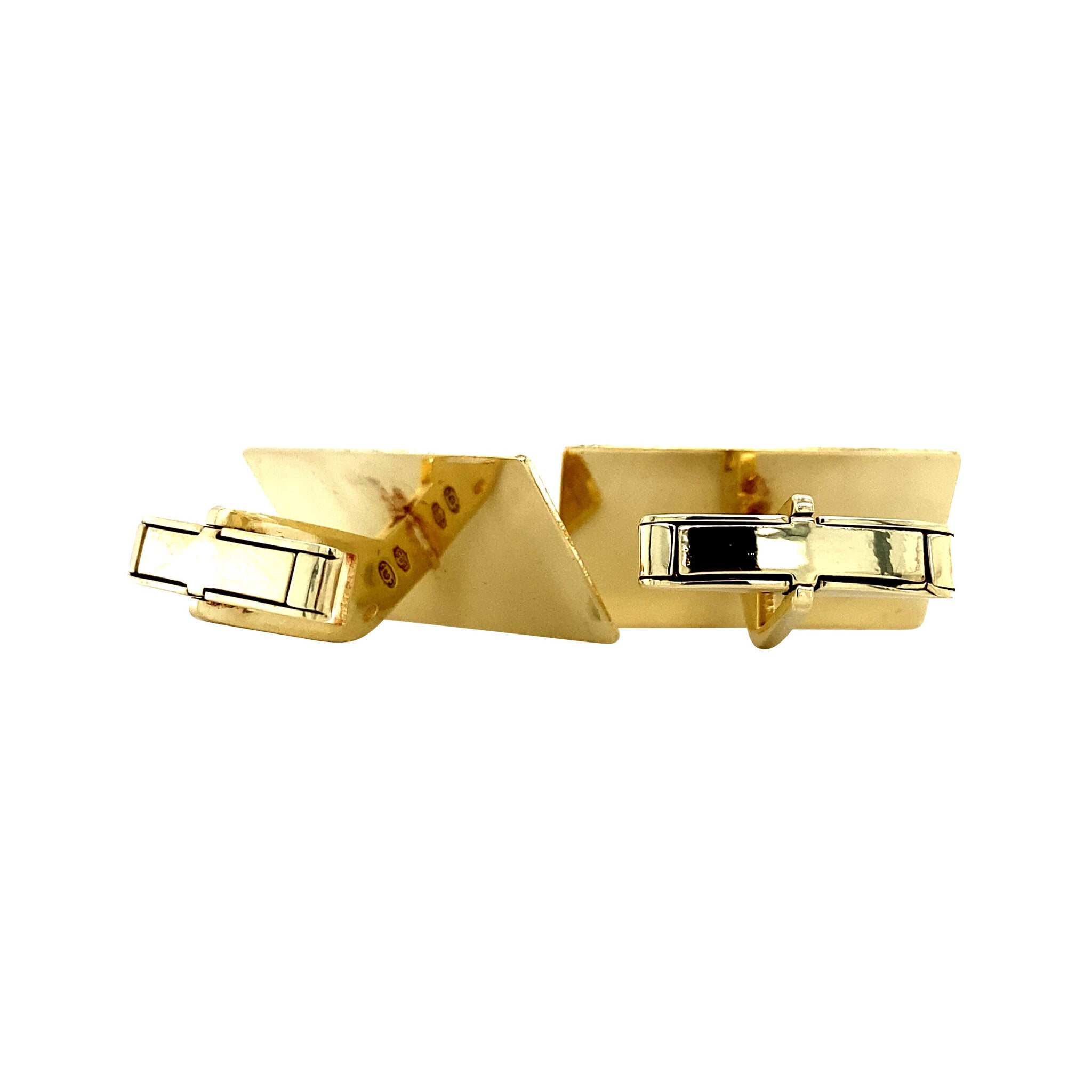 Gouden manchetknopen 14 krt