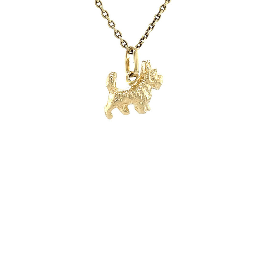 Vintage gold dog pendant 14 kt