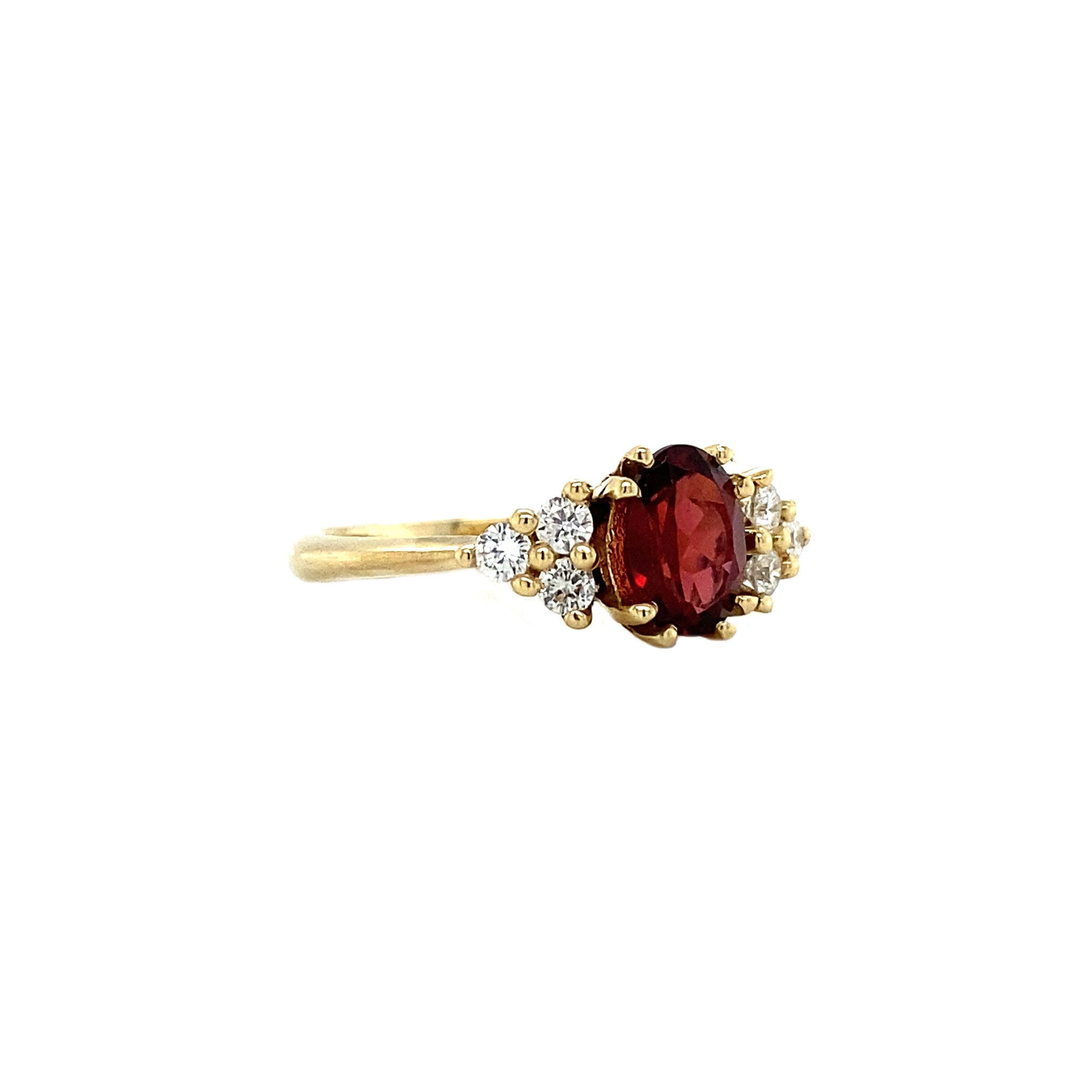 Audrey ring 14 krt - Merlot