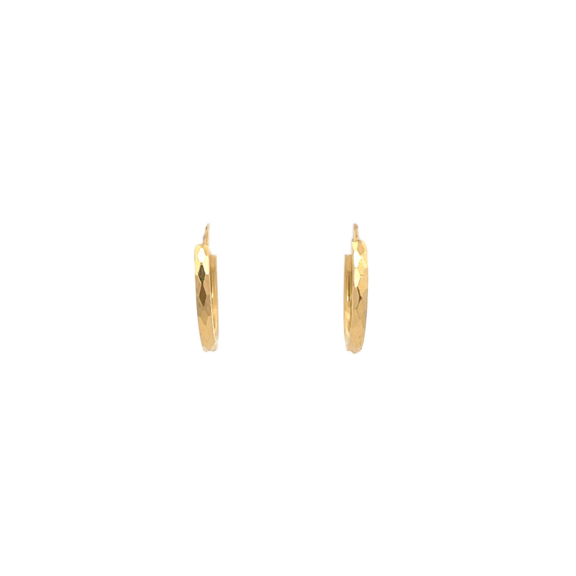 Gouden vintage fantasie oorringen 14 kt