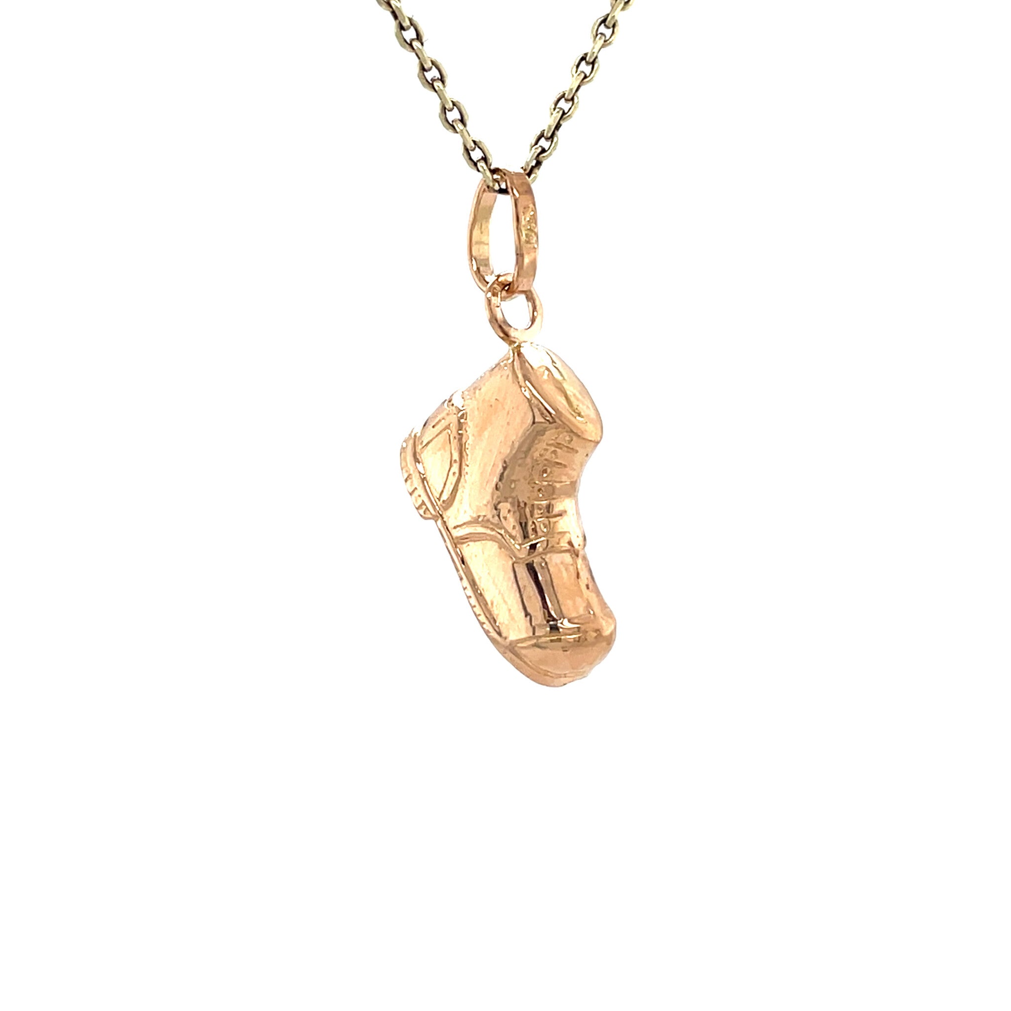 Rosé-gold vintage shoe pendant 18 kt