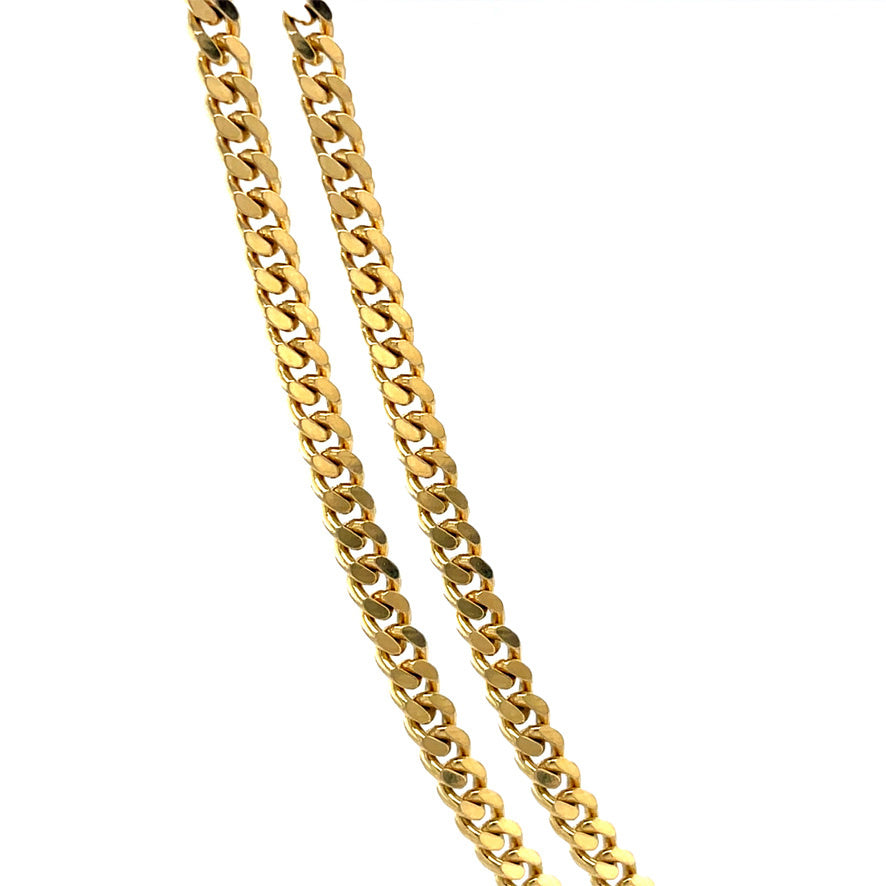 Gouden vintage gourmet collier 14 krt