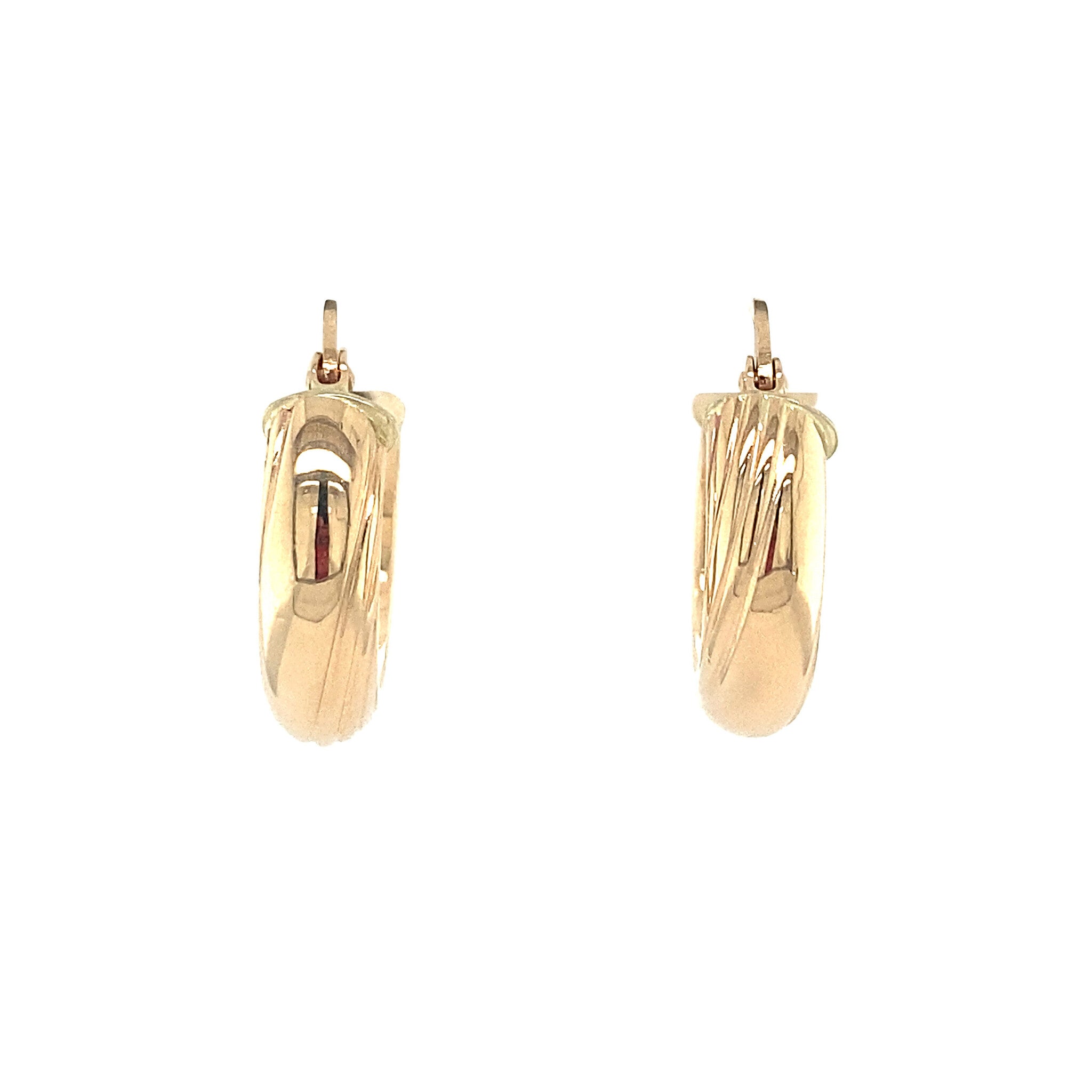 Fancy 14 kt gold earrings