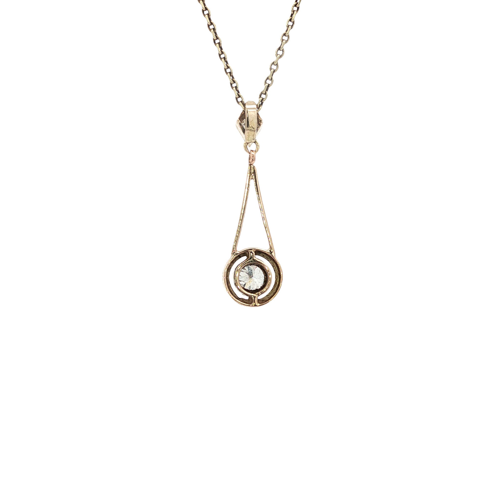 Vintage hanger met diamant 12 kt