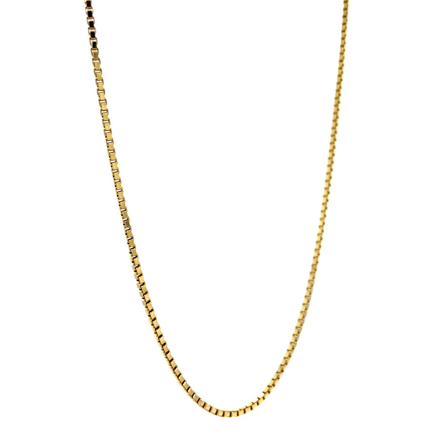 Vintage Venetian long gold necklace 14 kt