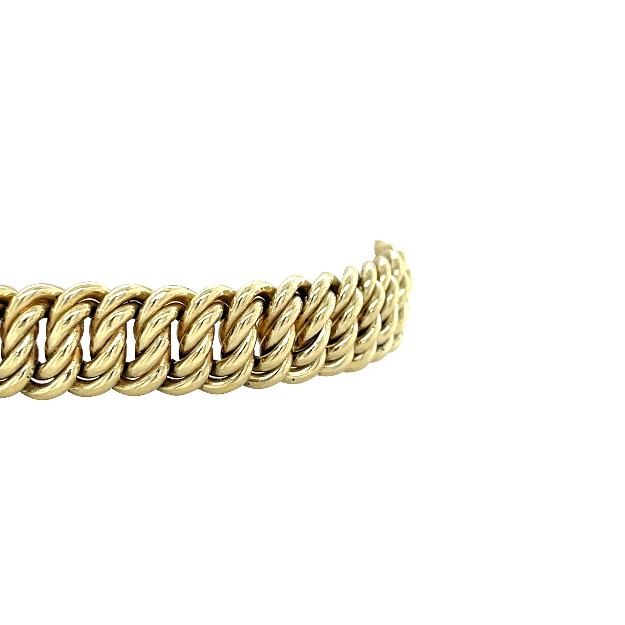 Gouden vintage fantasie armband 14 krt