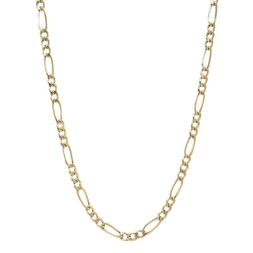 Gold vintage Figaro necklace 14 kt