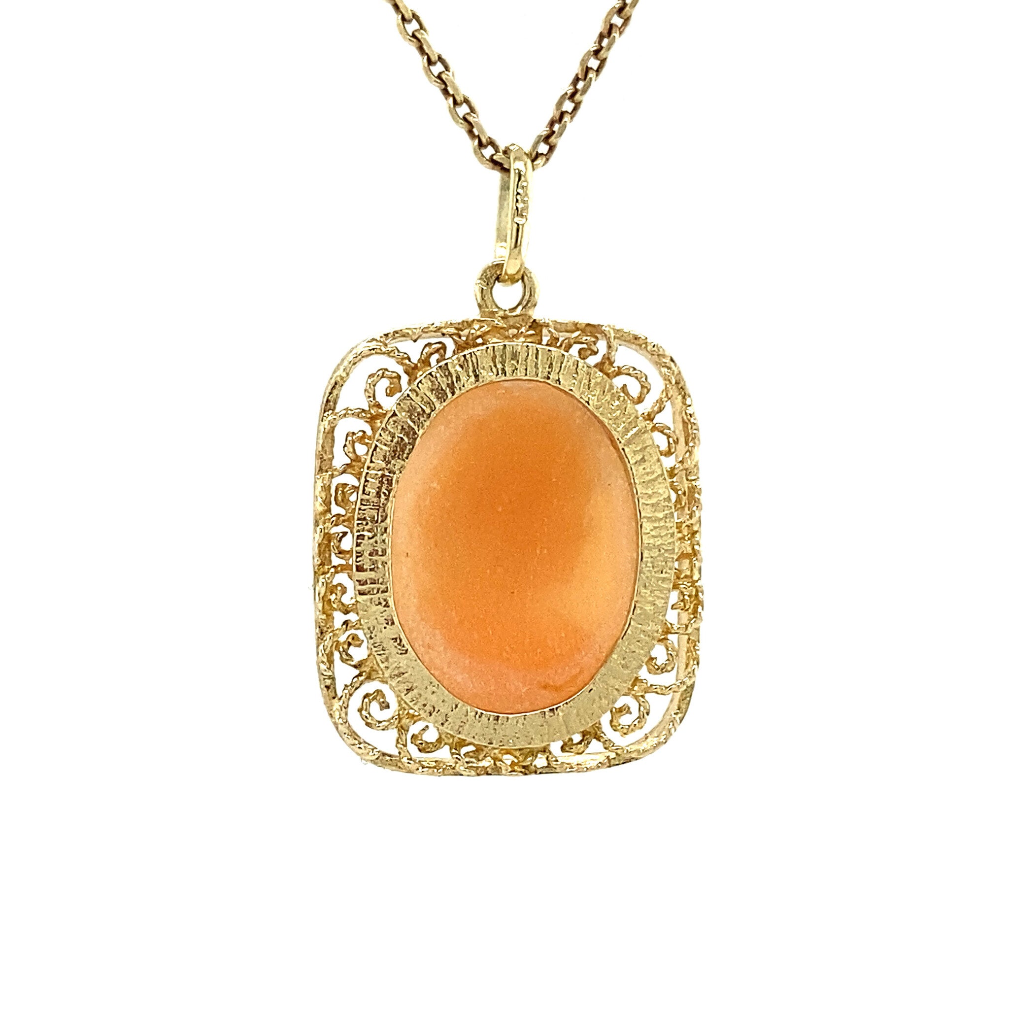 Gouden hanger met camee 14 krt