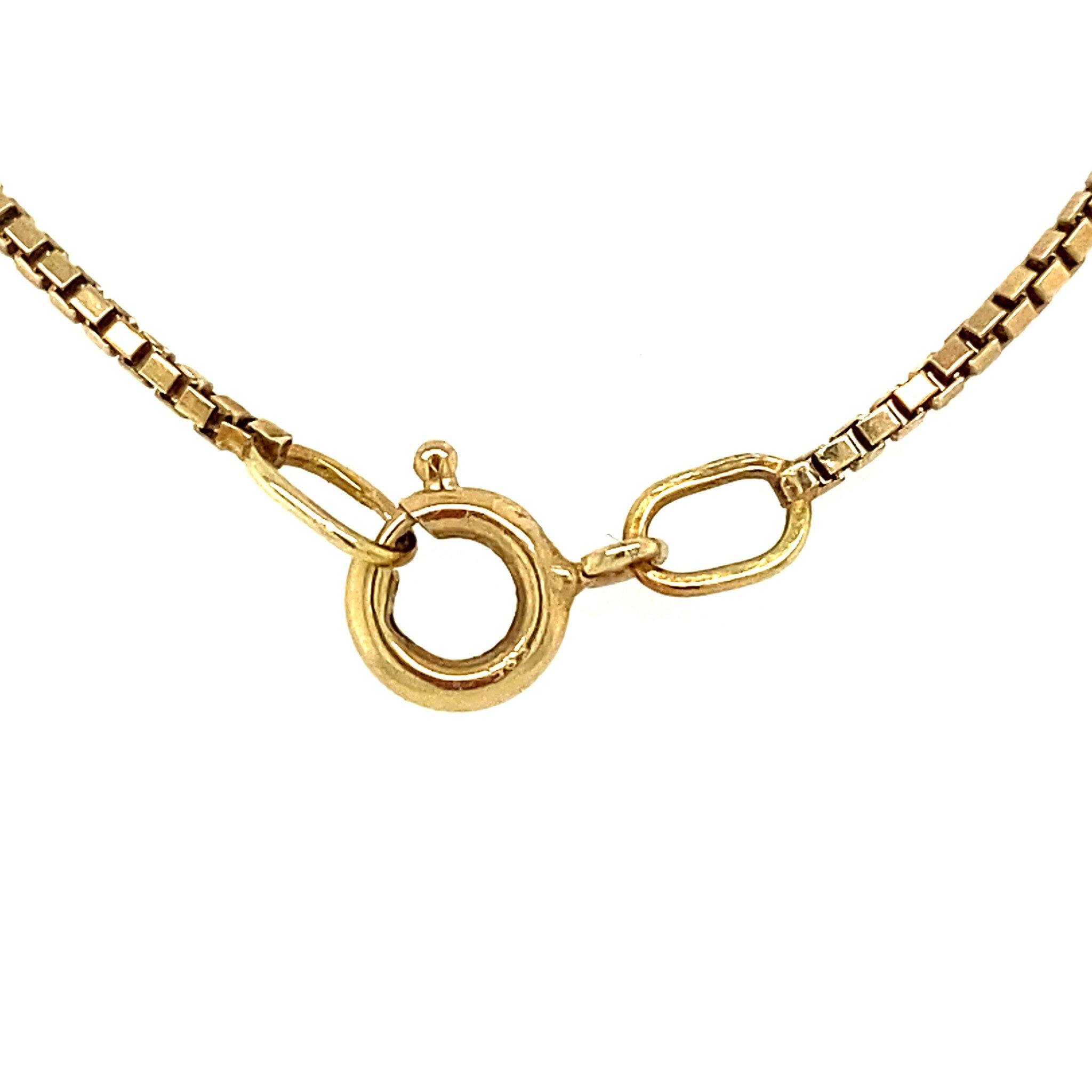 Gold Venetian long necklace 14 kt