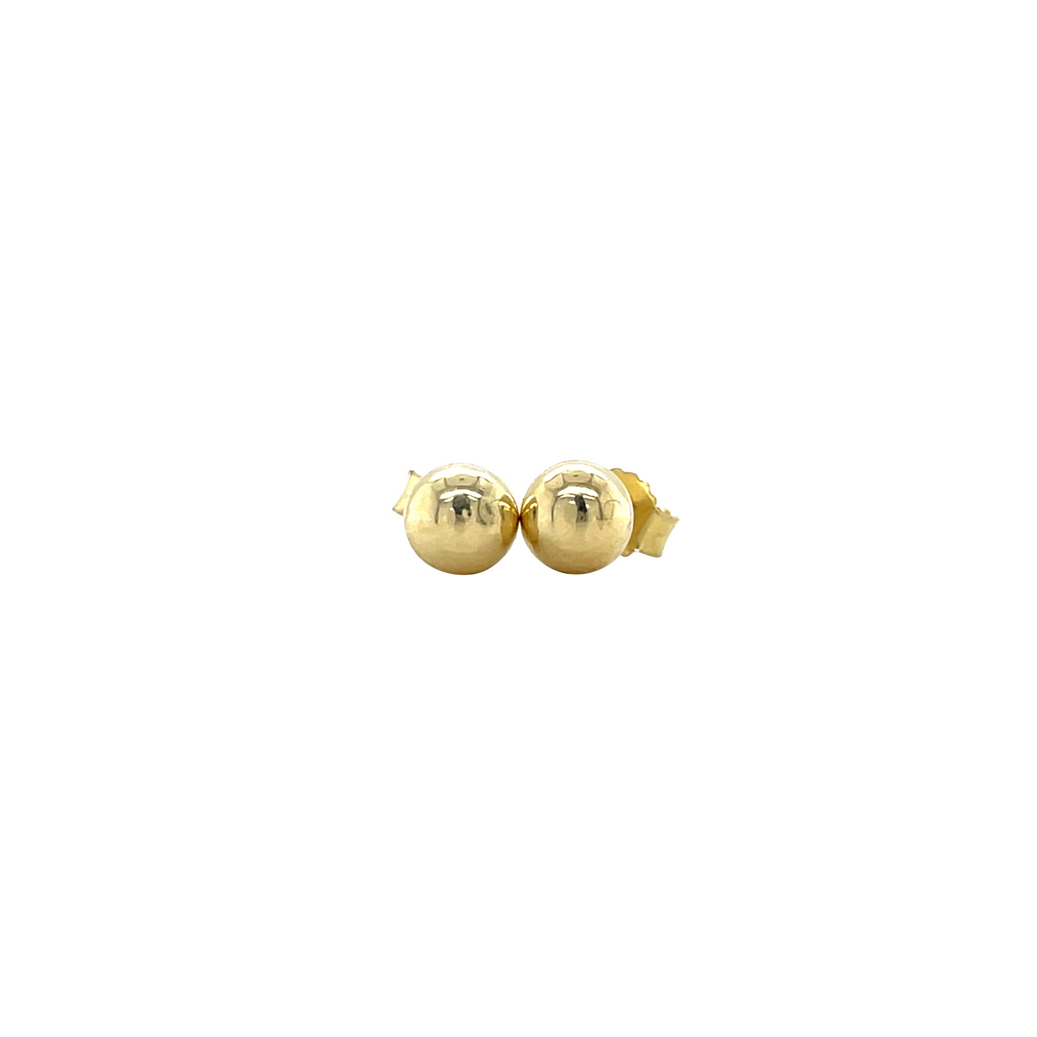 Vintage gold ball stud earrings 14 kt