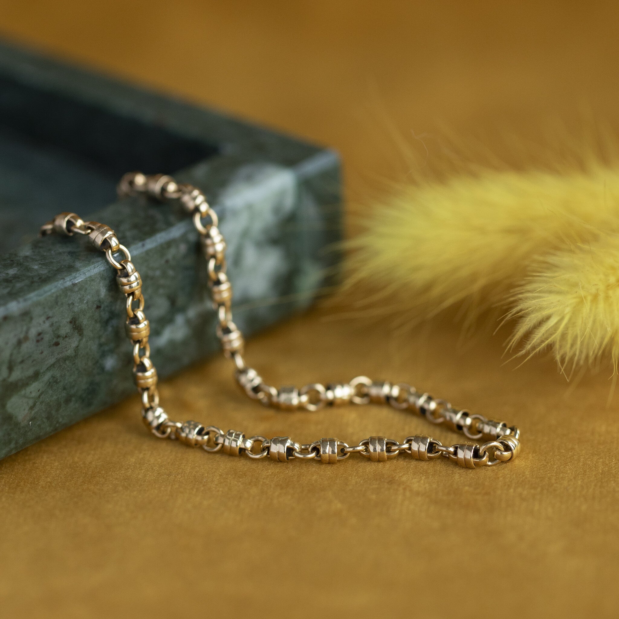 Gouden fantasie armband 14 krt