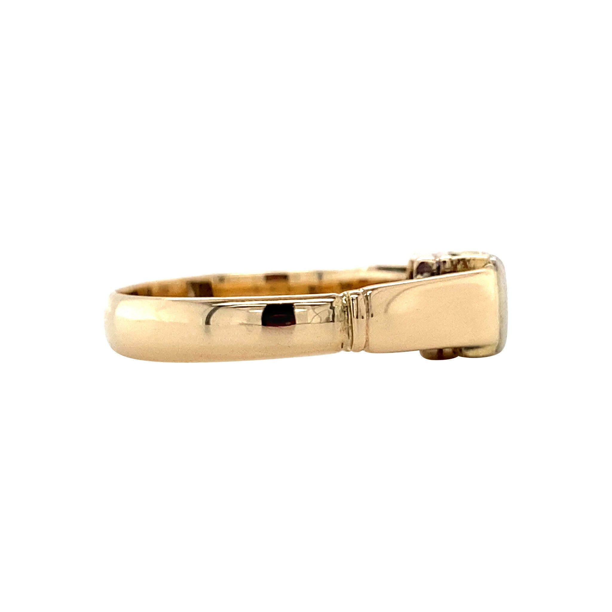 Gold vintage ring with diamond 14 kt