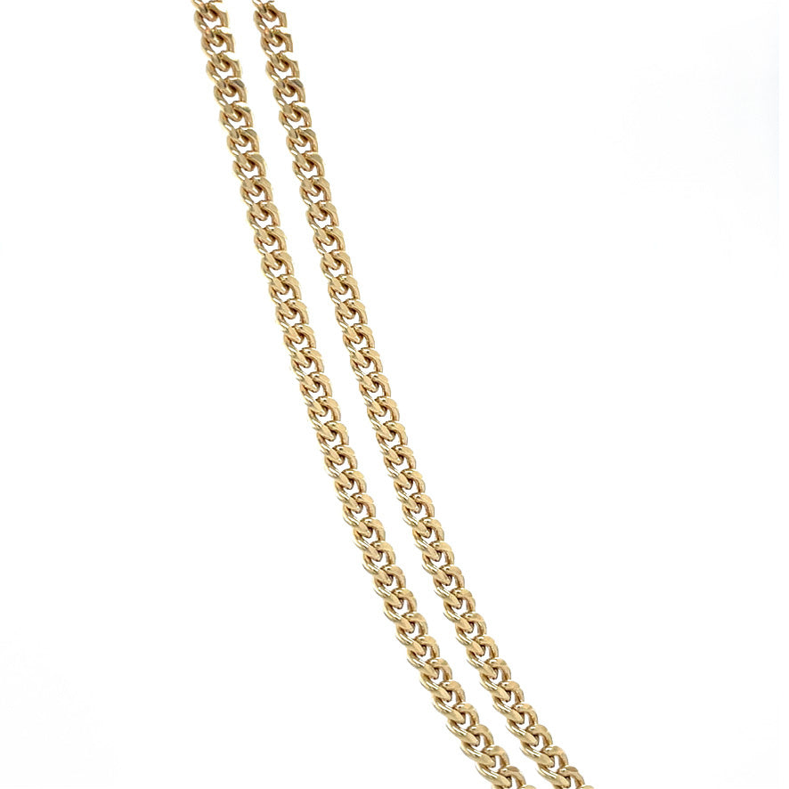 Gouden vintage gourmet collier 14 krt