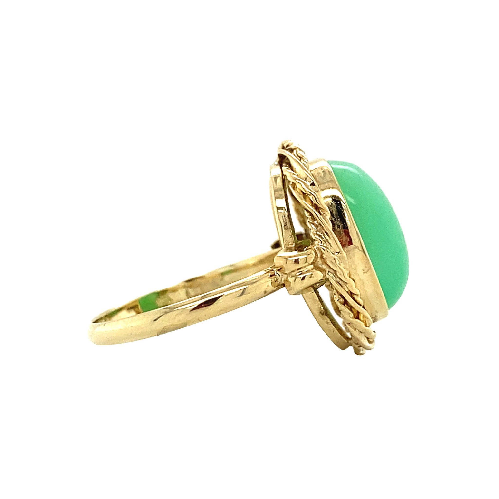 Gold ring with aventurine 14 kt