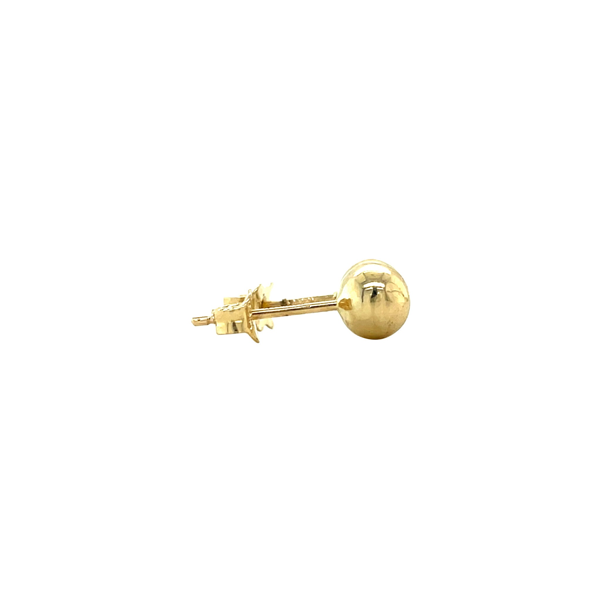 Vintage gold ball stud earrings 14 kt