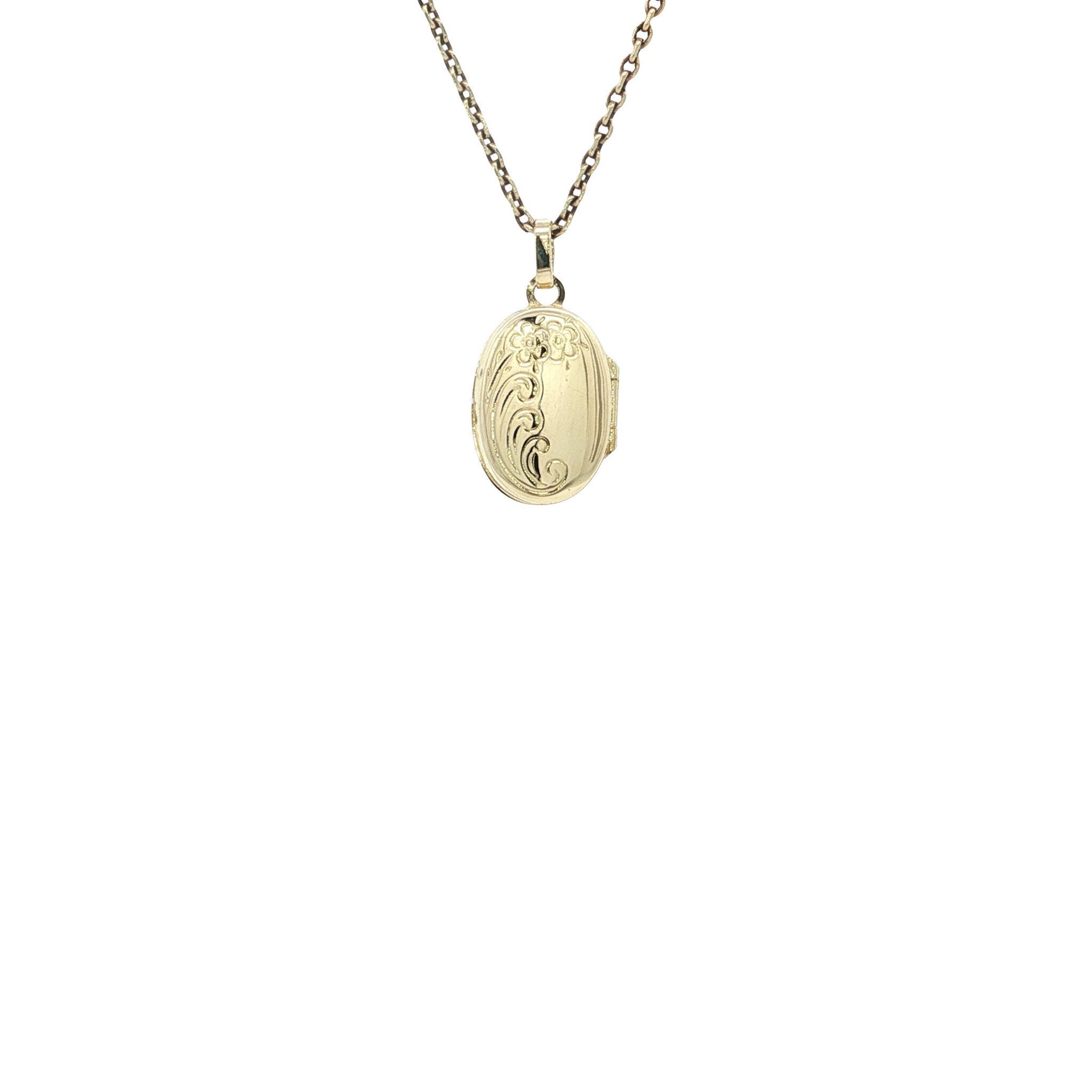 Vintage 14 kt gold locket with engraving