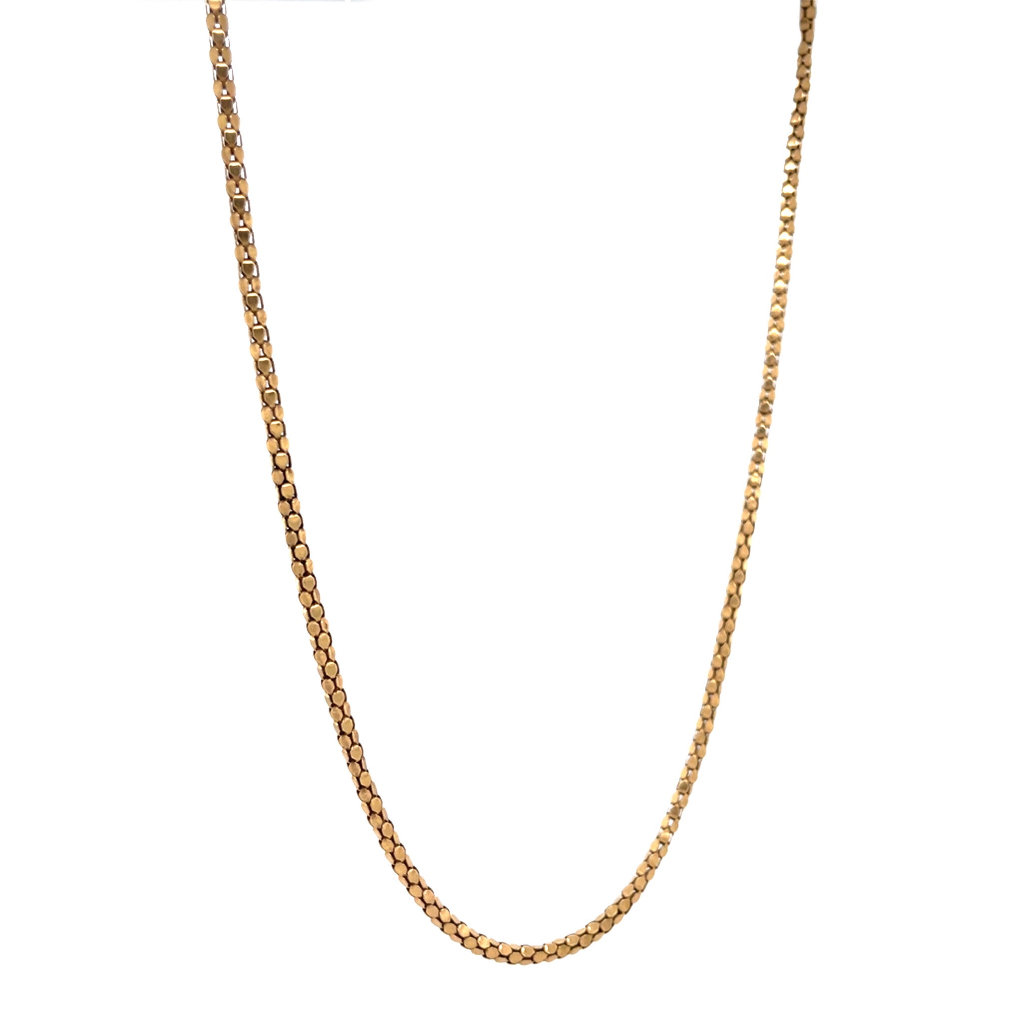 Gouden vintage popcorn collier 18 krt