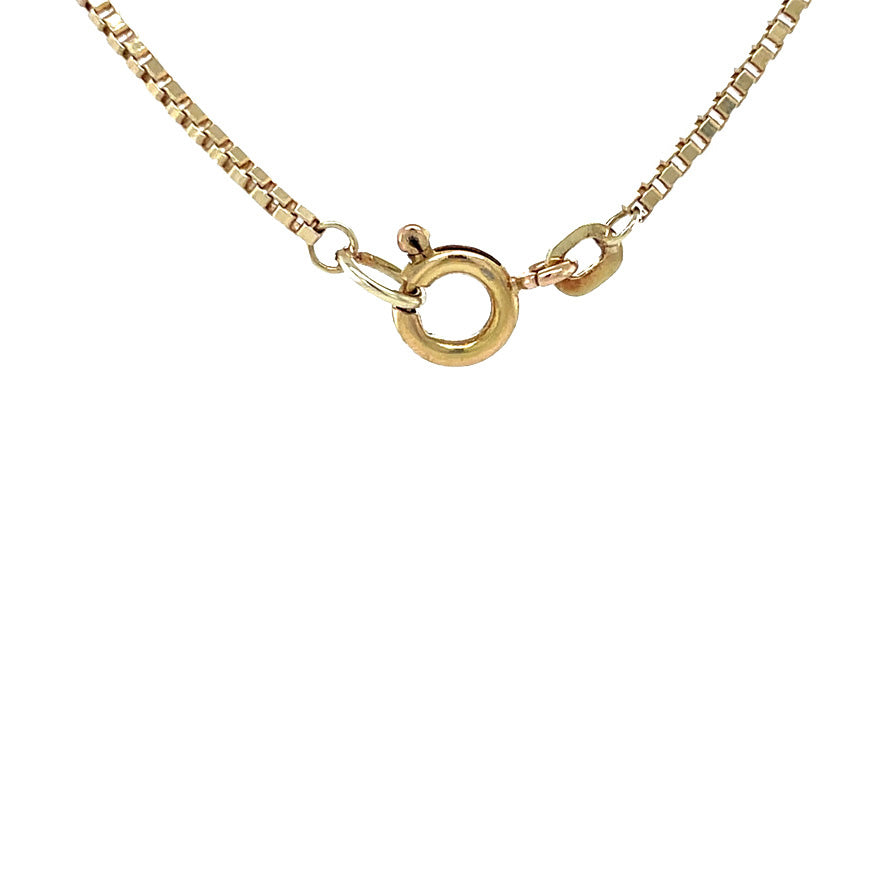 Gouden vintage venetiaan collier met bloedkoraal 14 krt