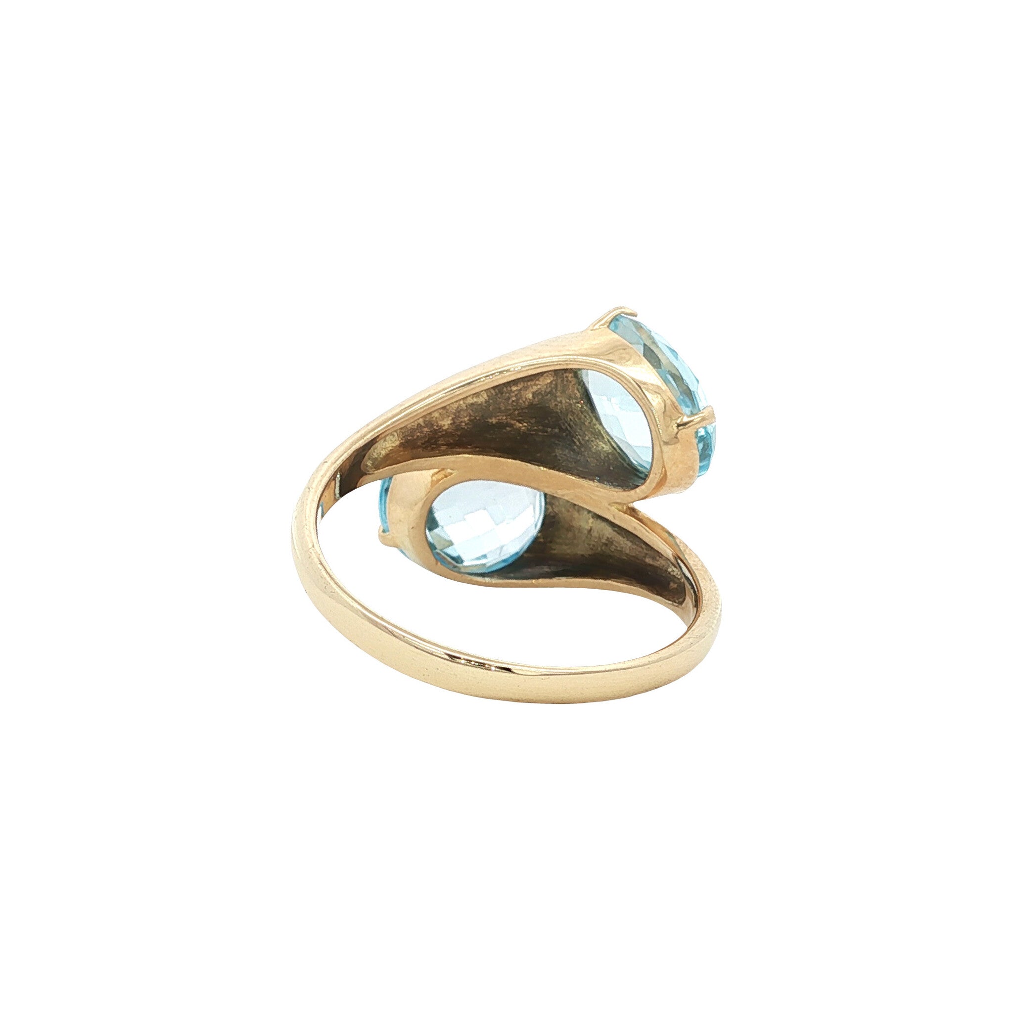 14 kt vintage gold ring with topaz