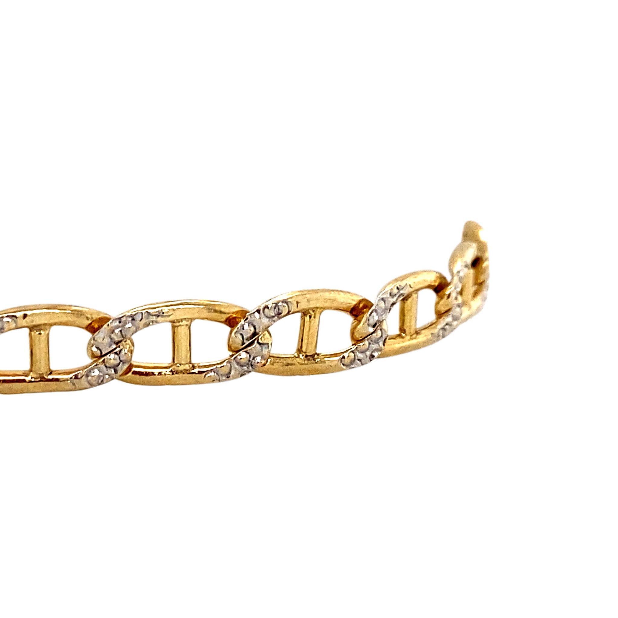 Bicolour vintage gold bracelet 14 carat