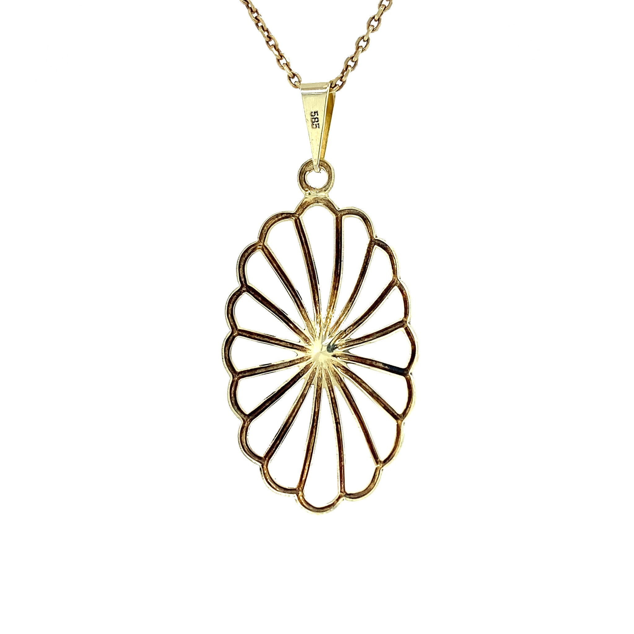 Gouden hanger met parel 14 krt