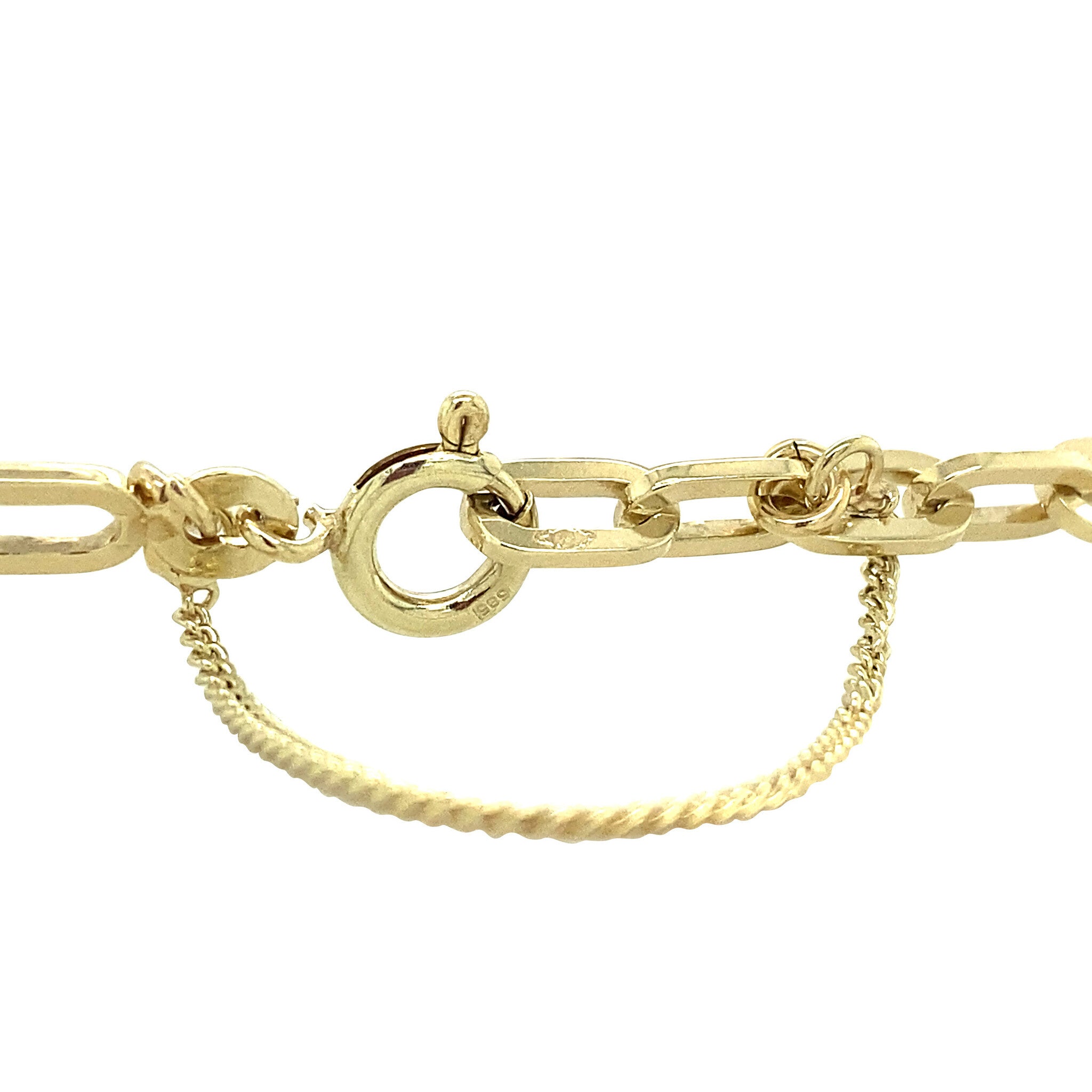 Gold closed forever bracelet 14 krt