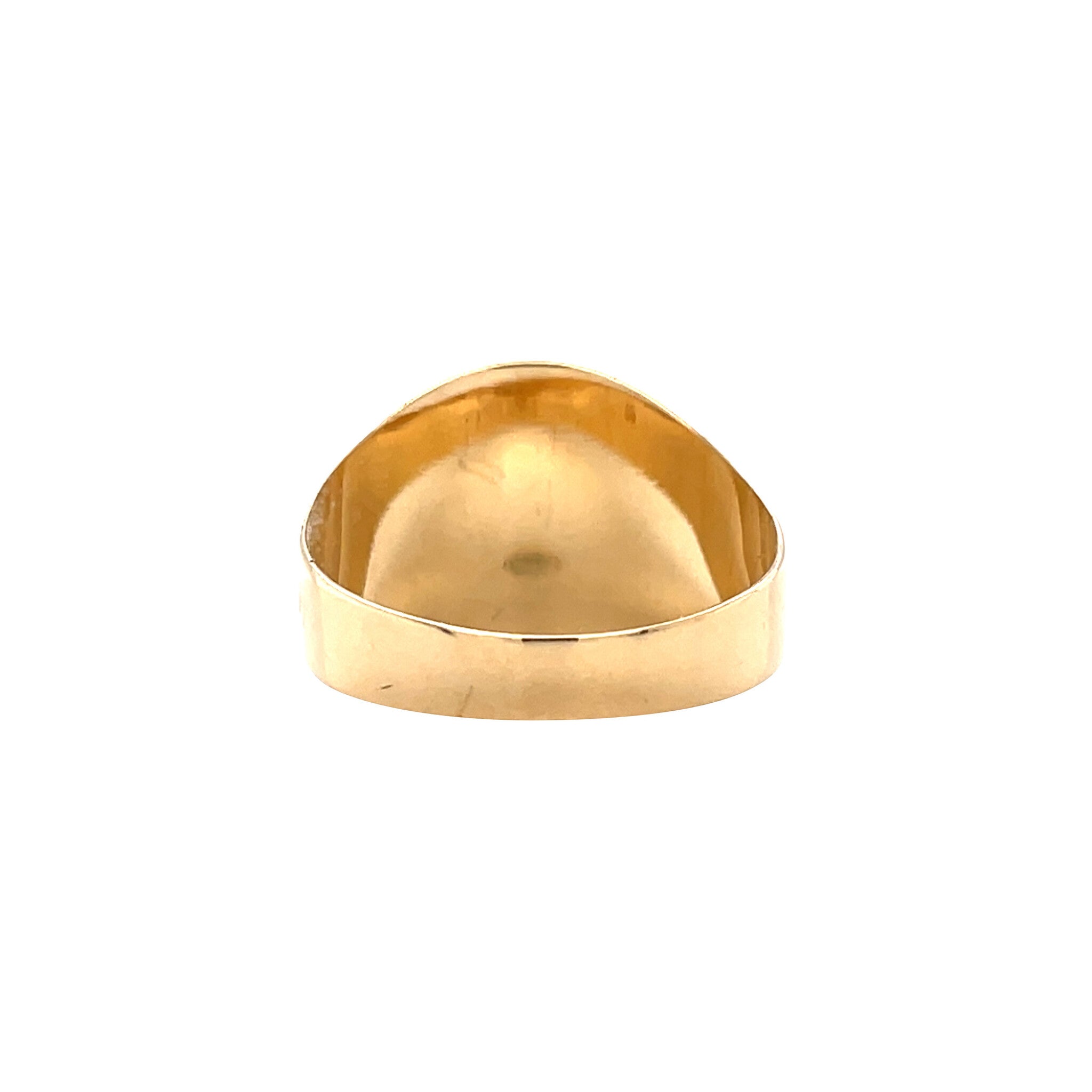 Gold vintage signet ring with tiger's eye 14 kt