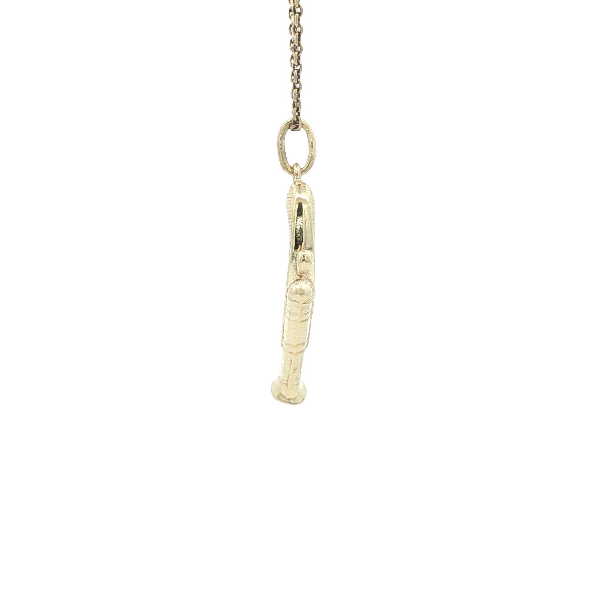 Gold vintage pistol pendant 14 kt