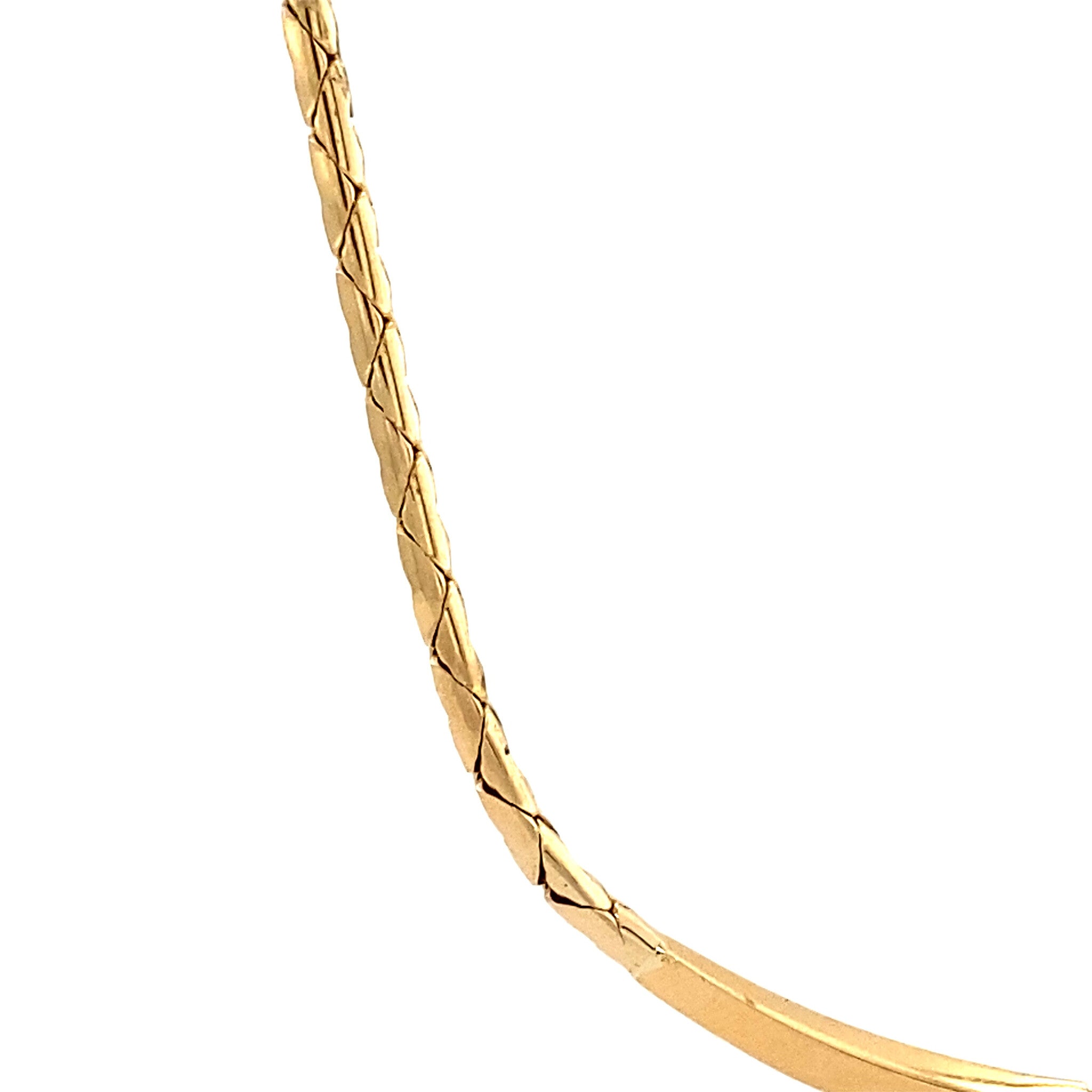 Gold necklace with diamond and sapphire pendant 14 krt
