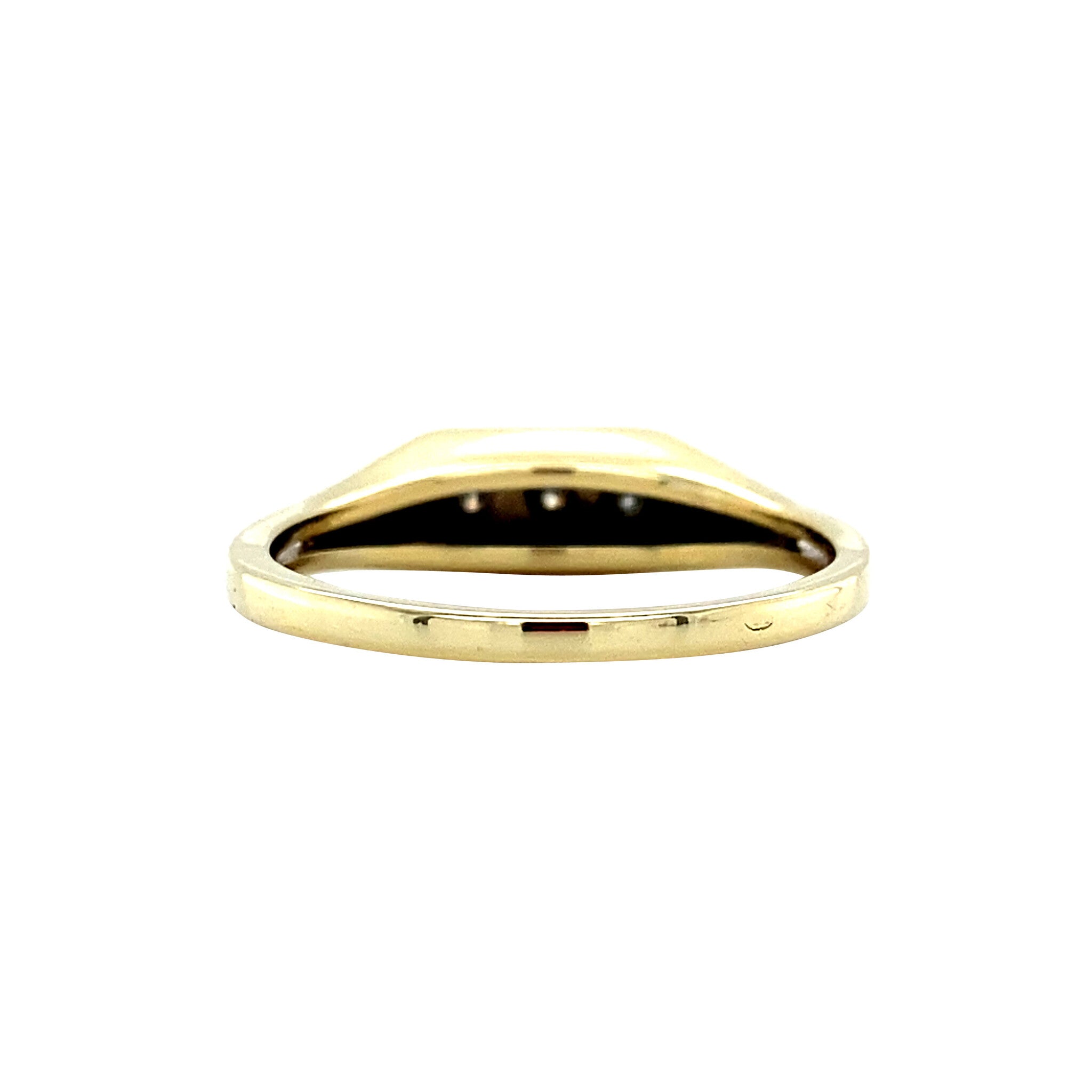 Gouden trigolie ring met diamant 14 krt