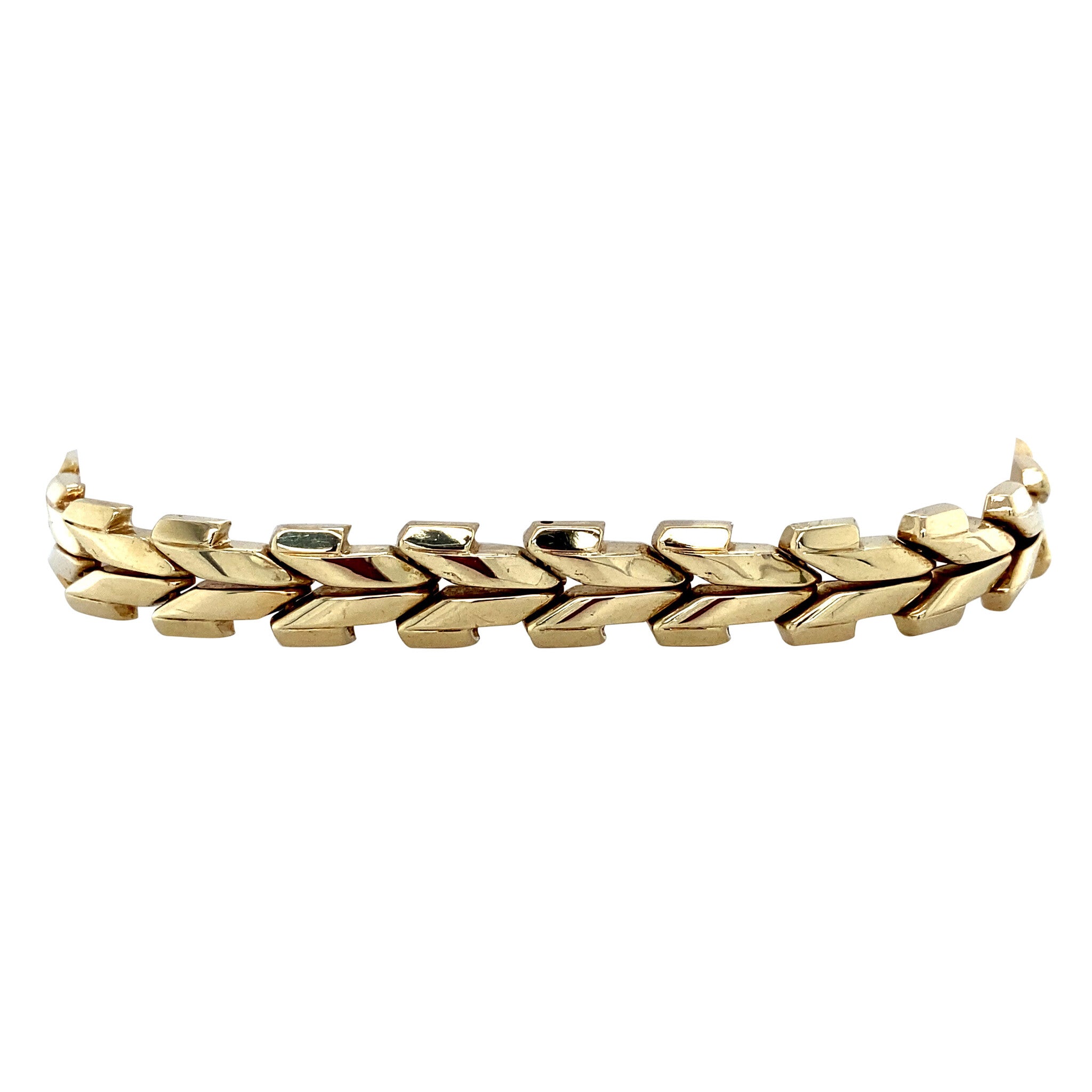 Gouden vintage fantasie armband 14 krt