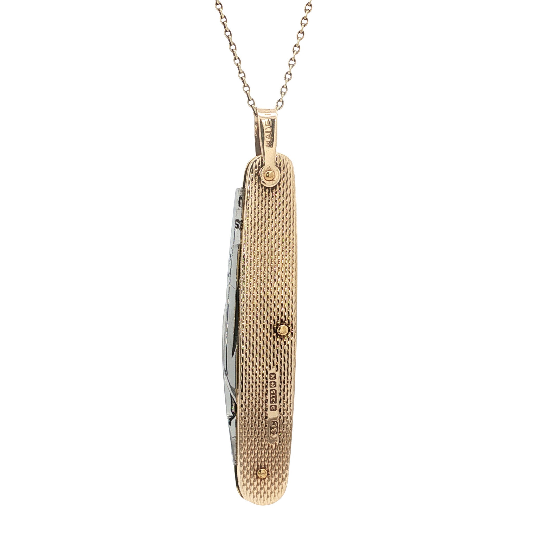 Vintage zakmes hanger 9 kt