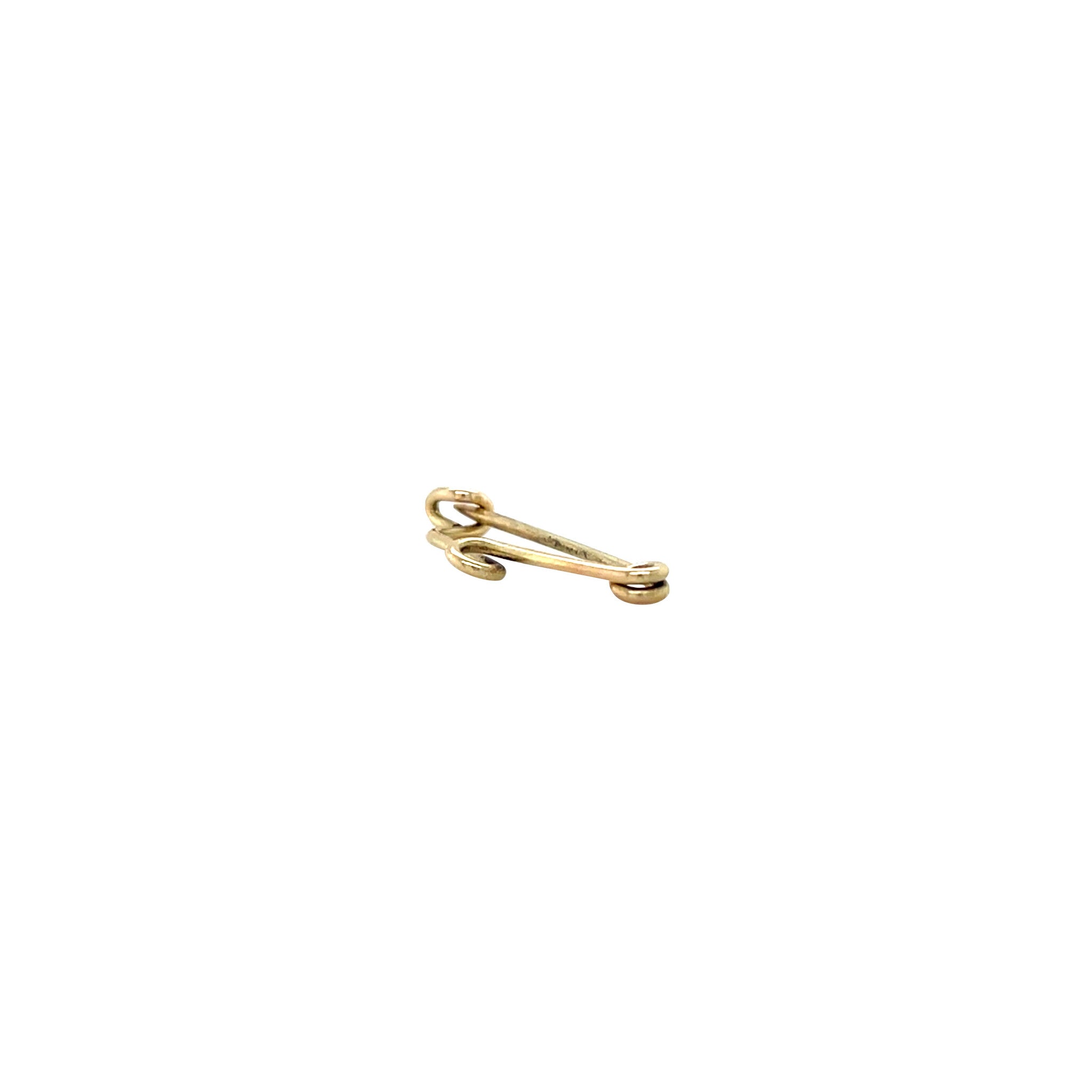 Vintage gold safety-pin brooch 14 kt