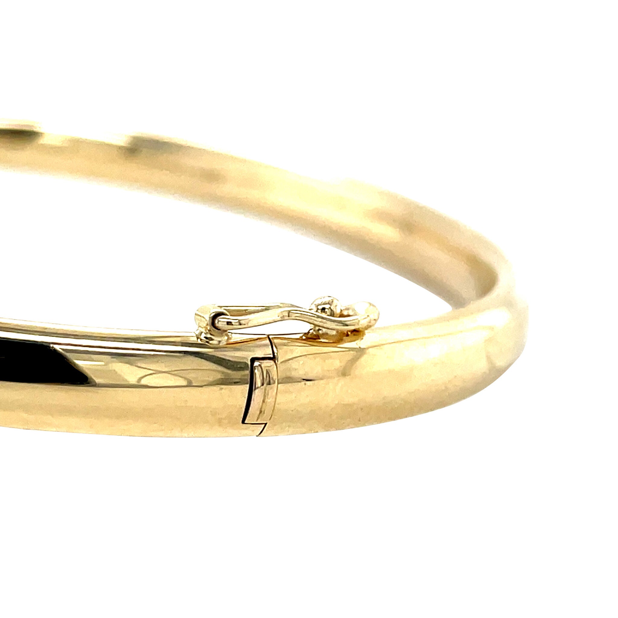 Gouden bangle met gravure 14 krt