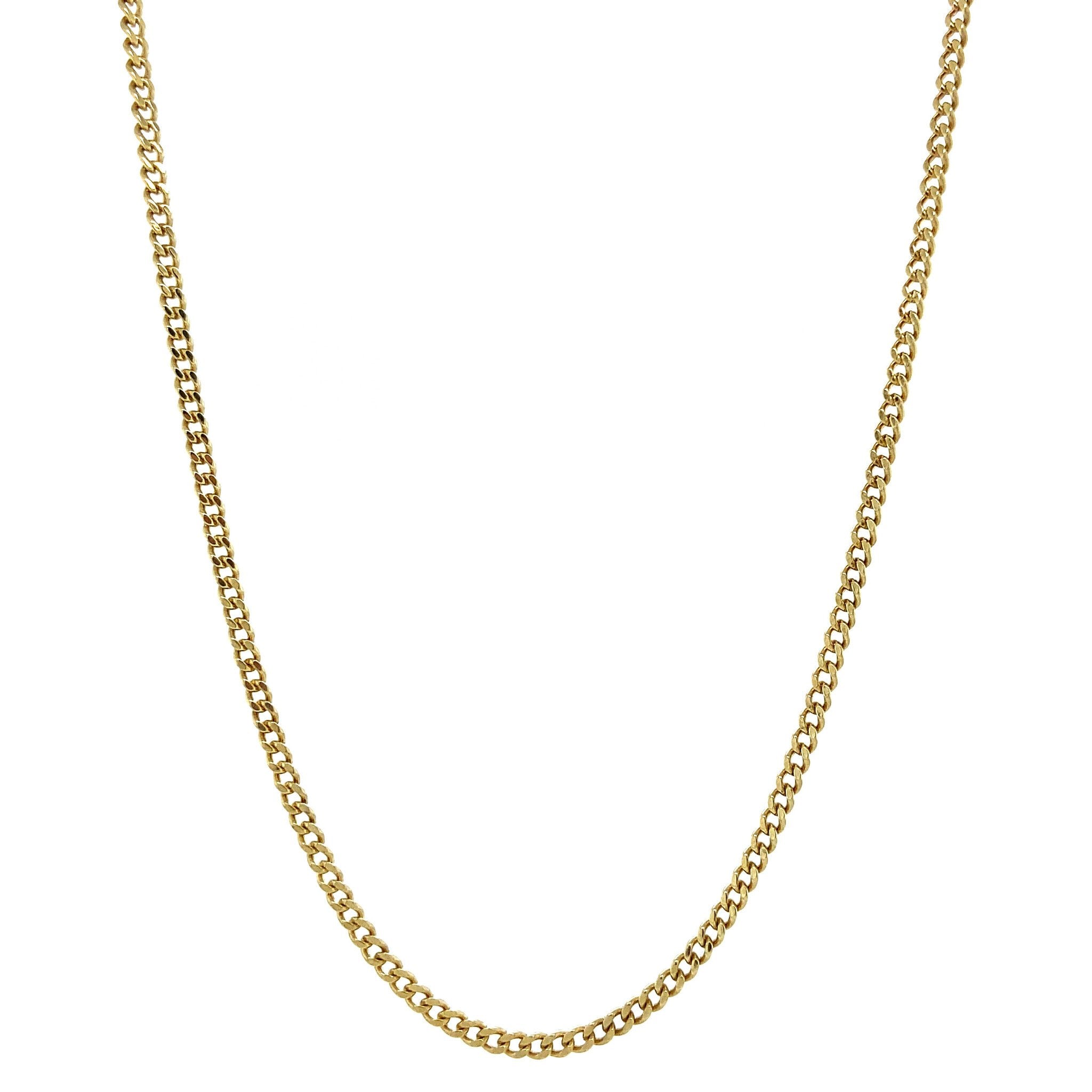 Gold necklace gourmet 59 cm 14 krt