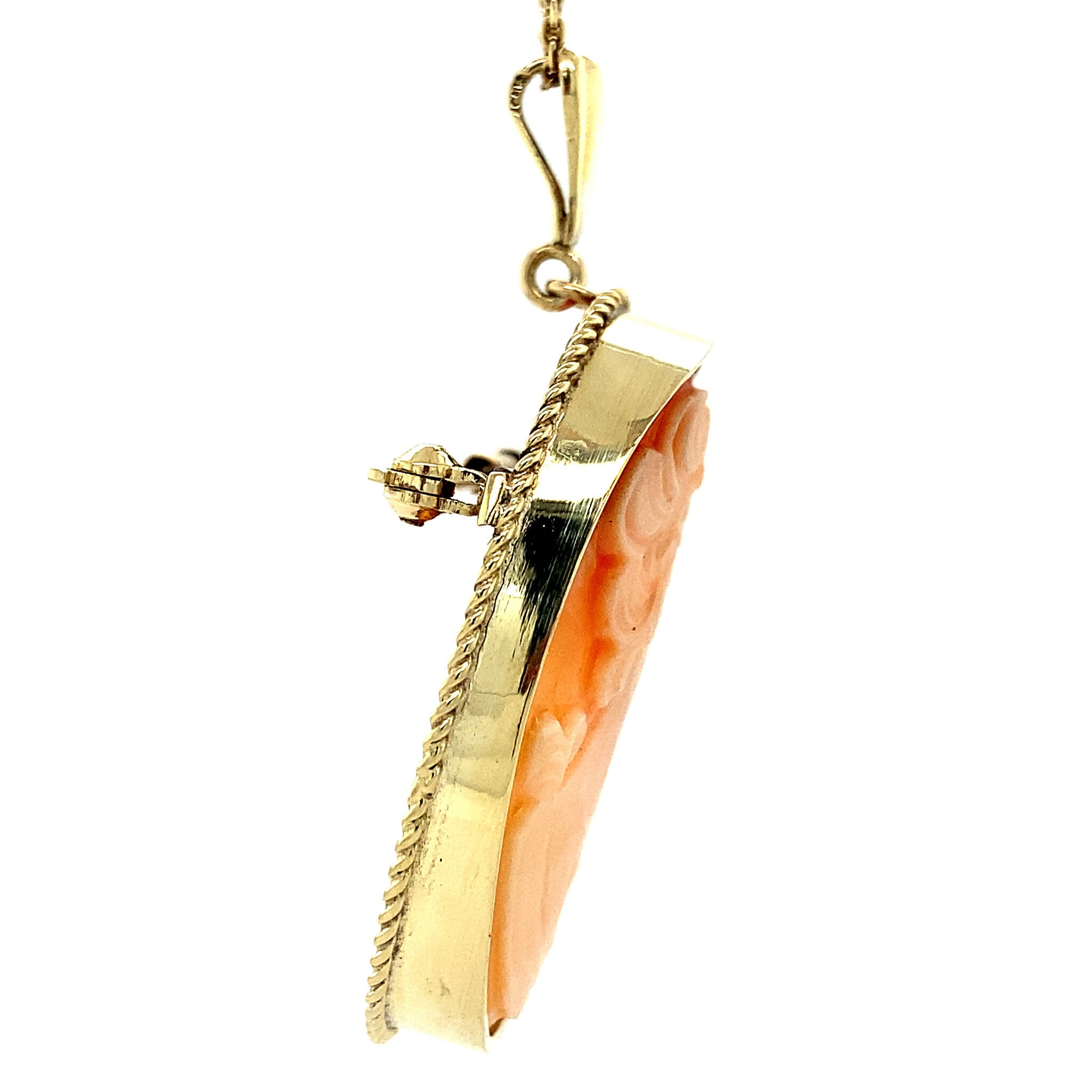 Gouden hanger met camee 14 krt