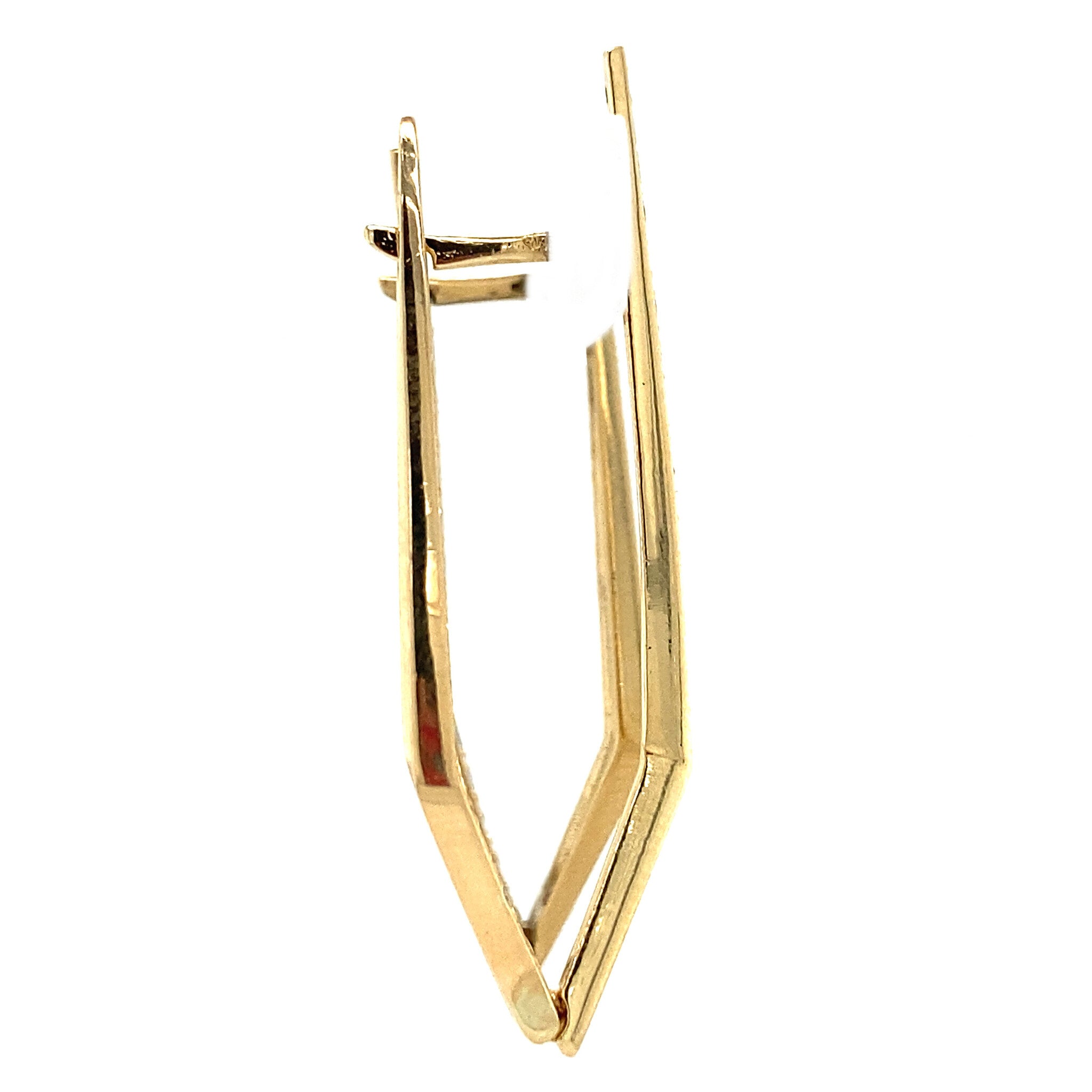 18 kt gold earrings with diamond
