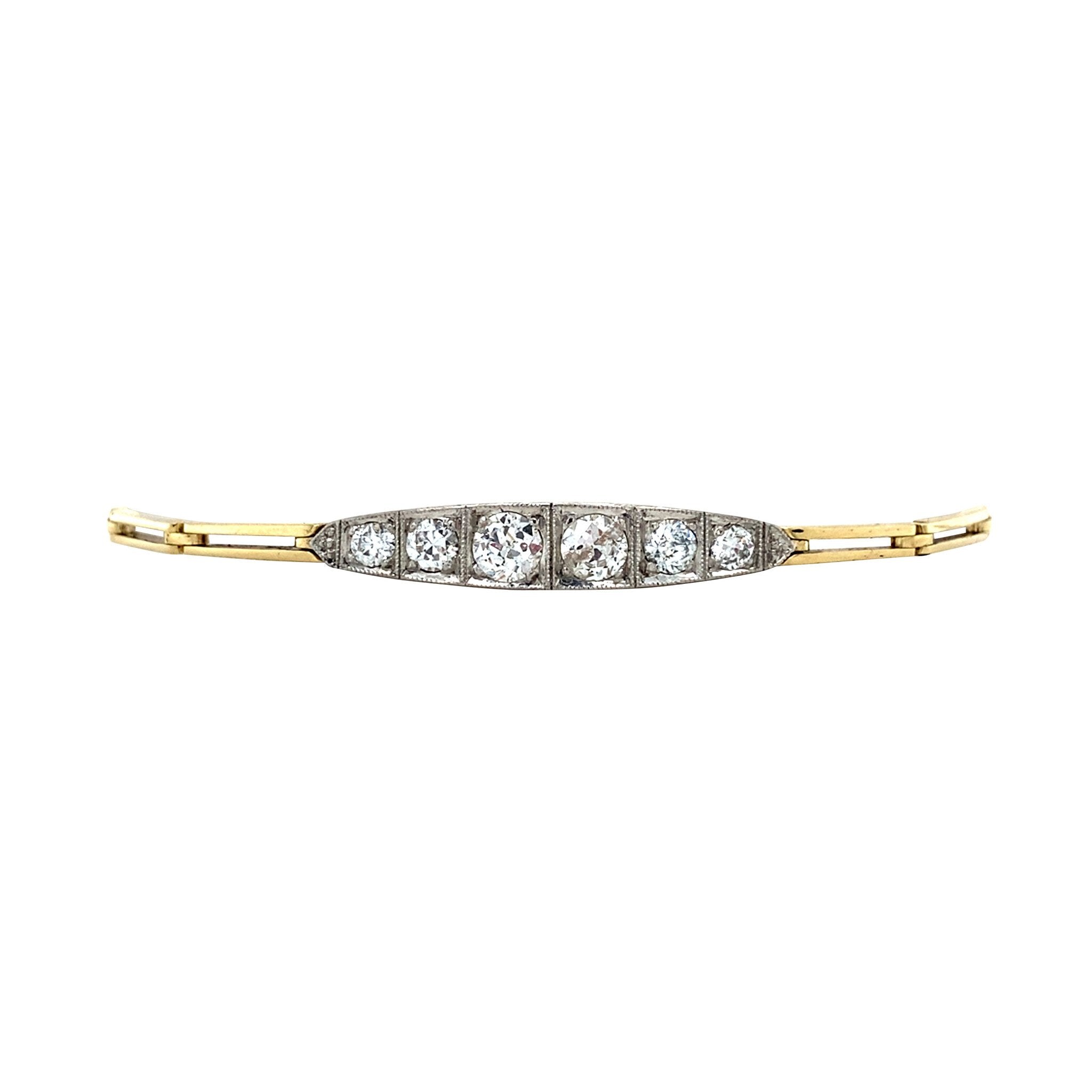 Gold bracelet with diamonds 14 krt