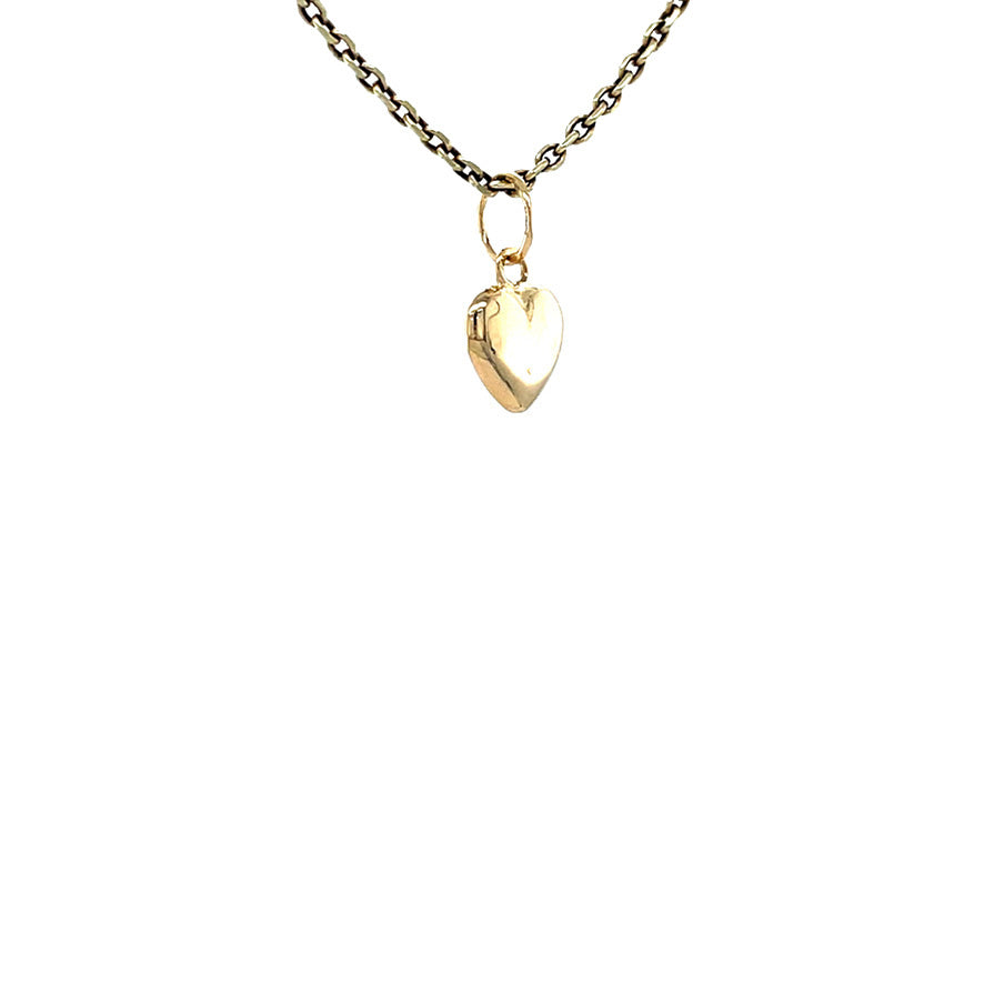 Vintage gold heart pendant 14 kt