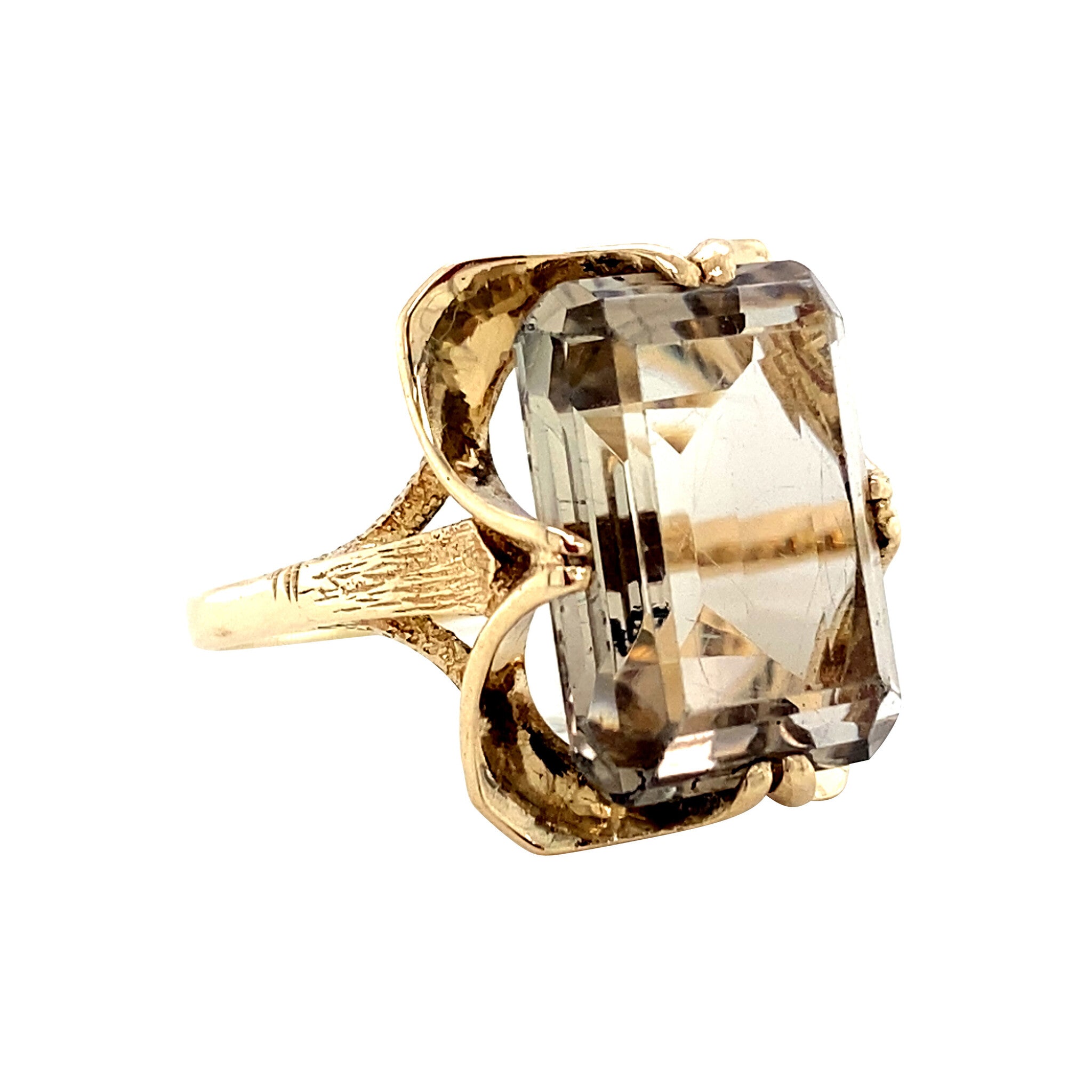 Ring met rookkwarts 9 krt
