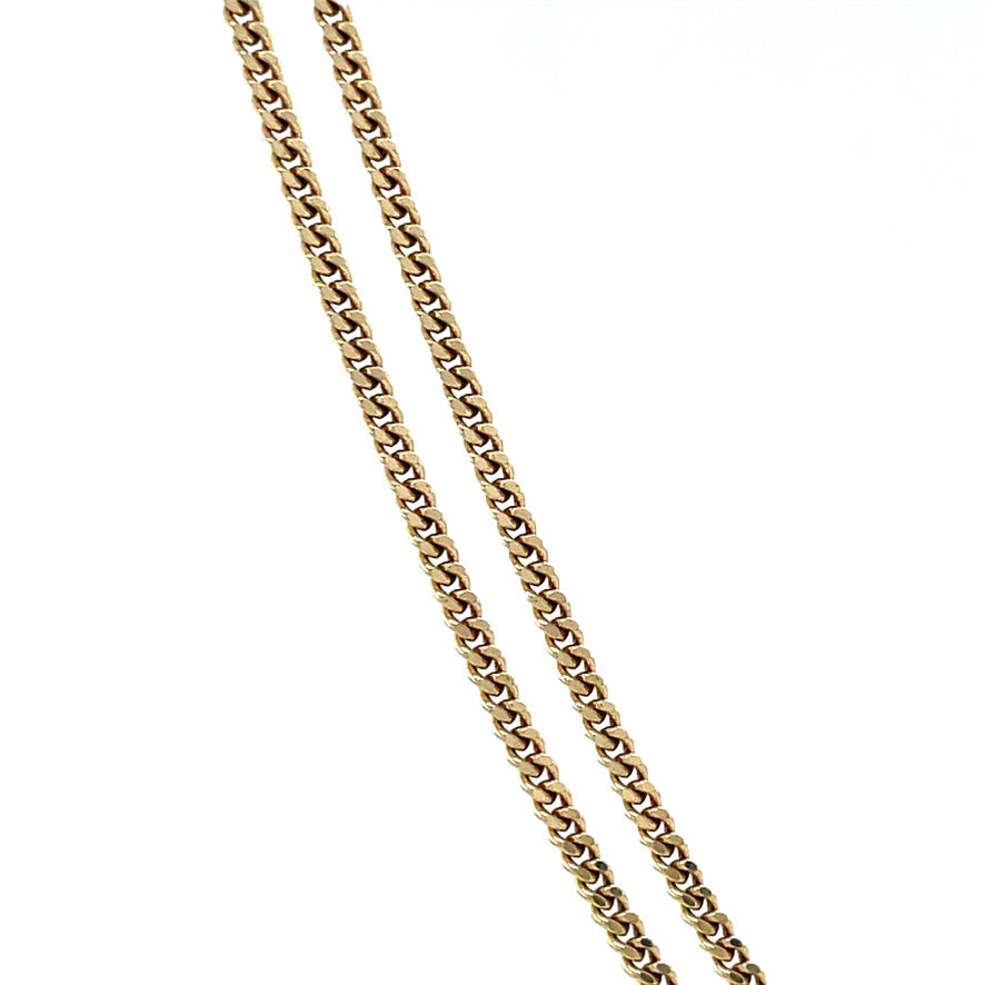 Vintage 14 kt gold gourmet-length necklace